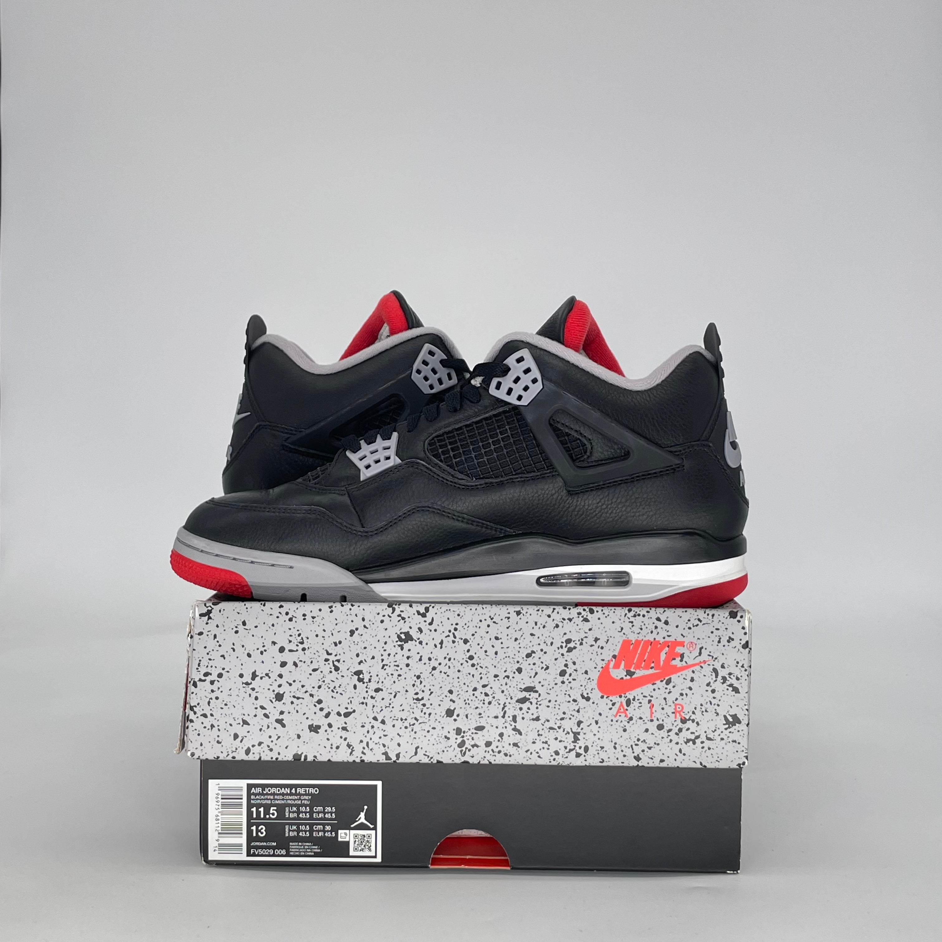 AIR JORDAN 4 BRED REIMAGINED FV5029-006 SIZE 11.5/13W