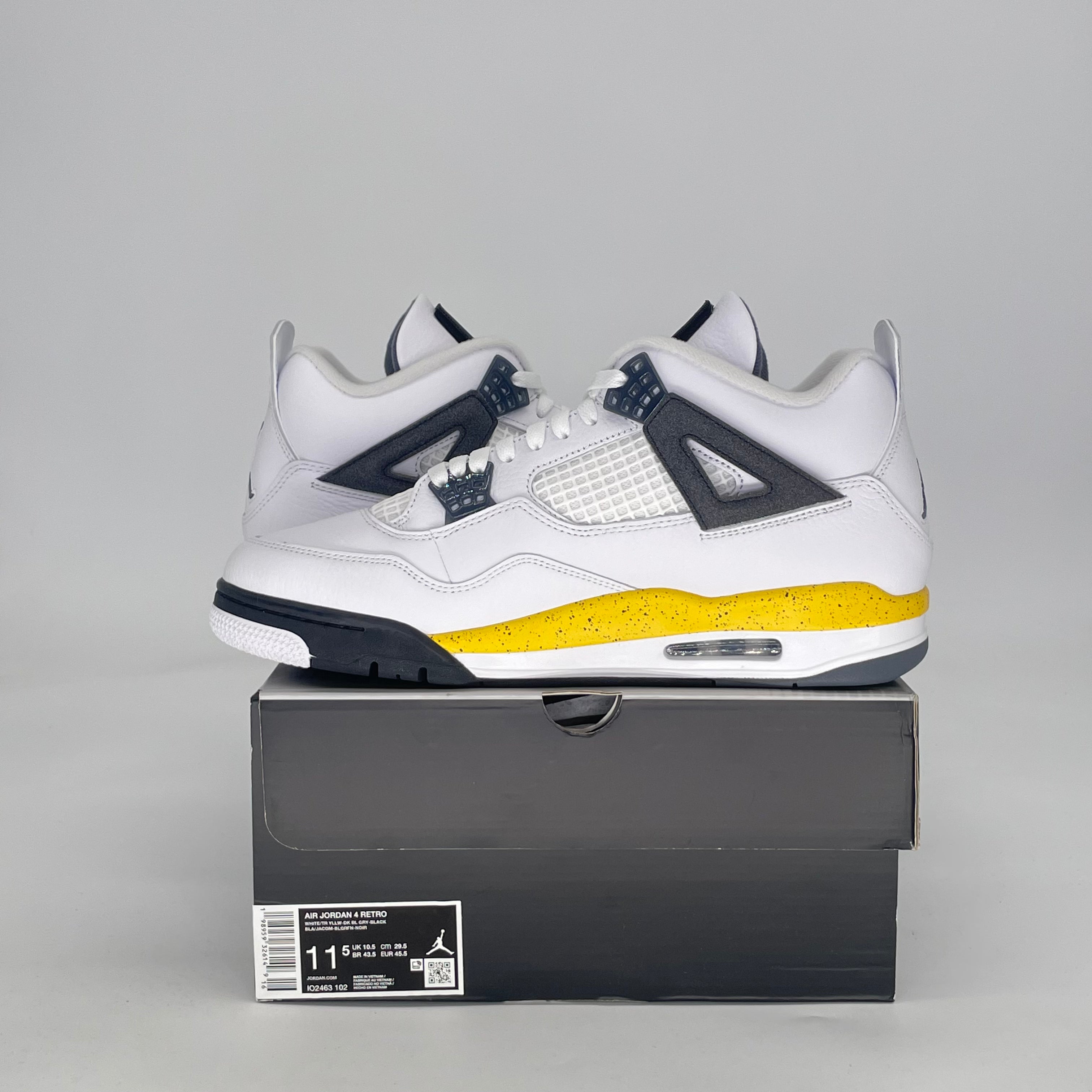 AIR JORDAN 4 RARE AIR TOUR YELLOW IO2463-102 SIZE 11.5/13W