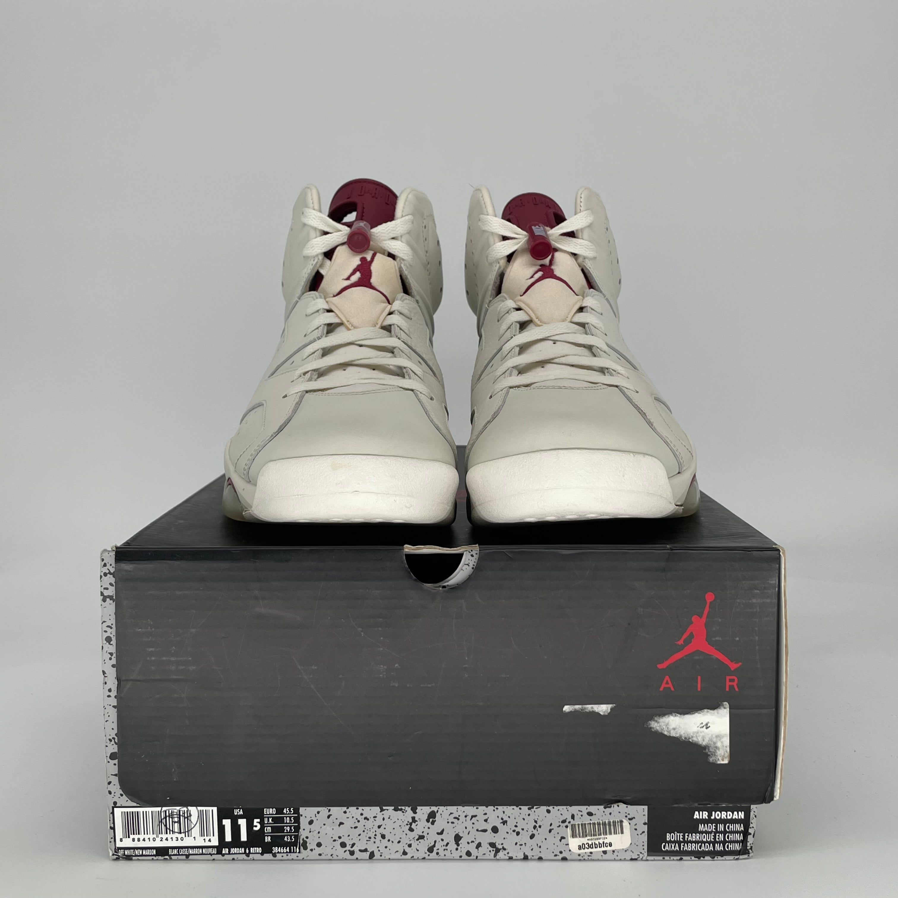 AIR JORDAN 6 MAROON 384664-116 SIZE 11.5/13W