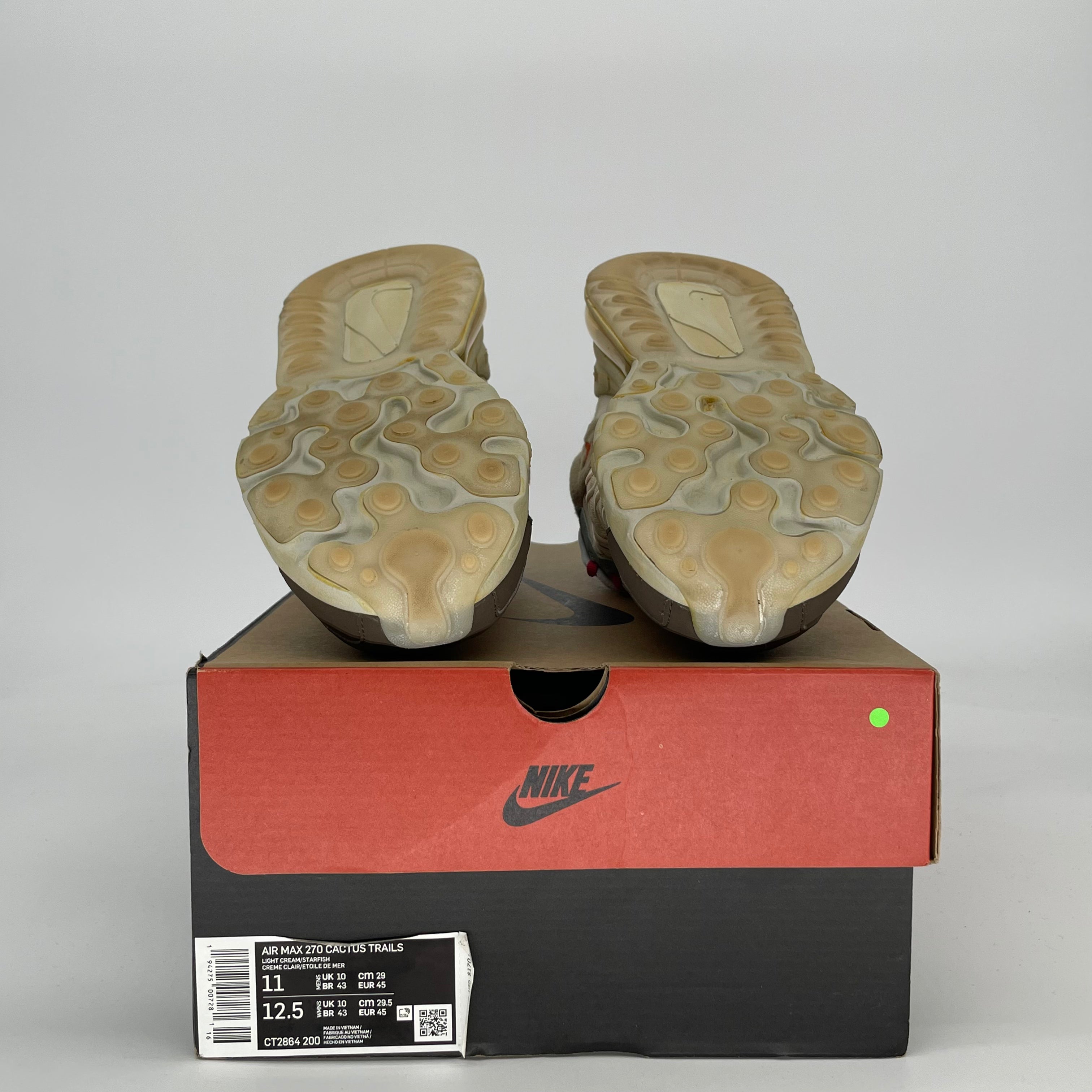 TRAVIS SCOTT X NIKE AIR MAX 270 CACTUS TRAILS CT2864-200 SIZE 11/12.5W