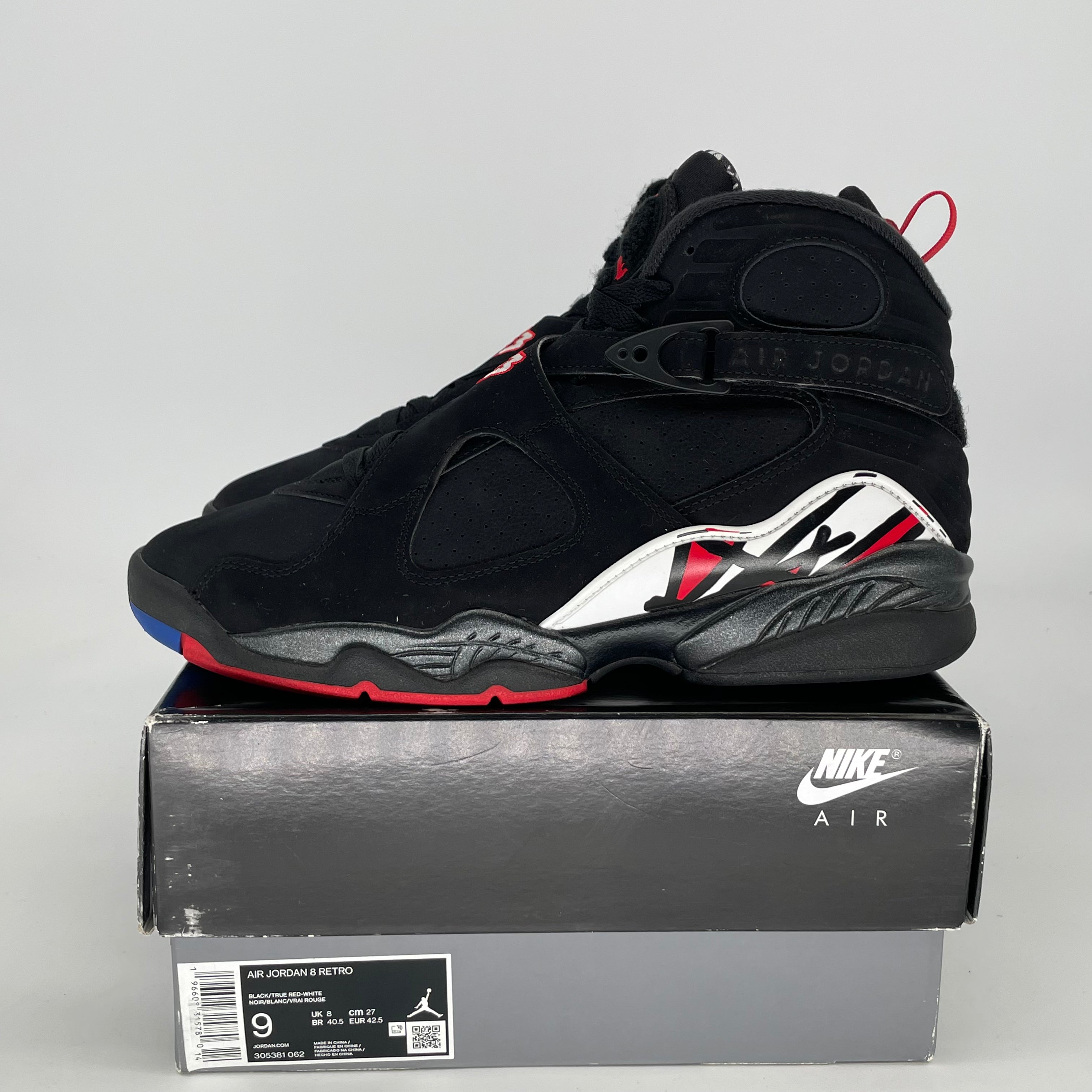 AIR JORDAN 8 PLAYOFFS 305381-062 SIZE 9/10.5W