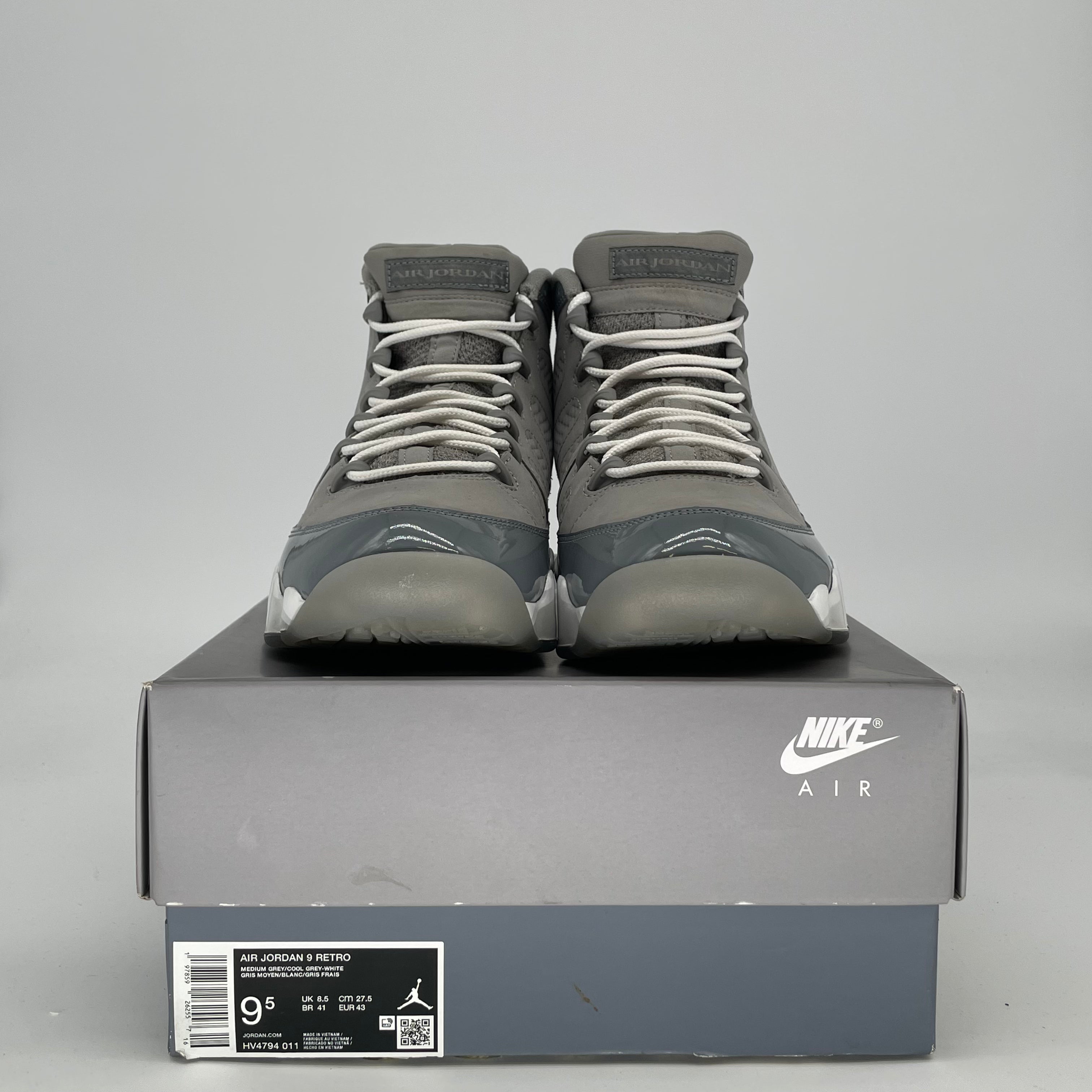 AIR JORDAN 9 COOL GREY HV4794-011 SIZE 9.5/11W