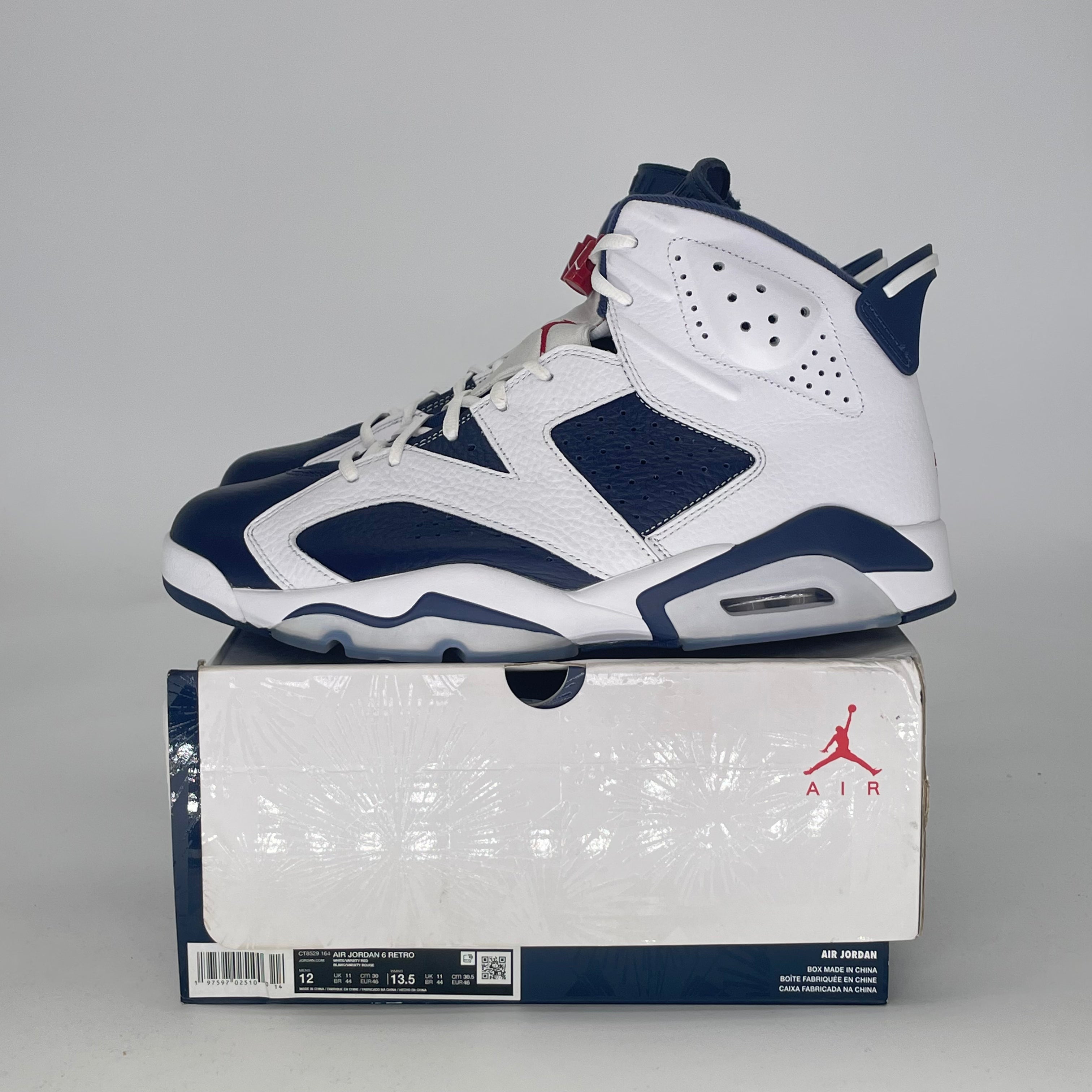 AIR JORDAN 6 OLYMPIC CT8529-164 SIZE 12/13.5W