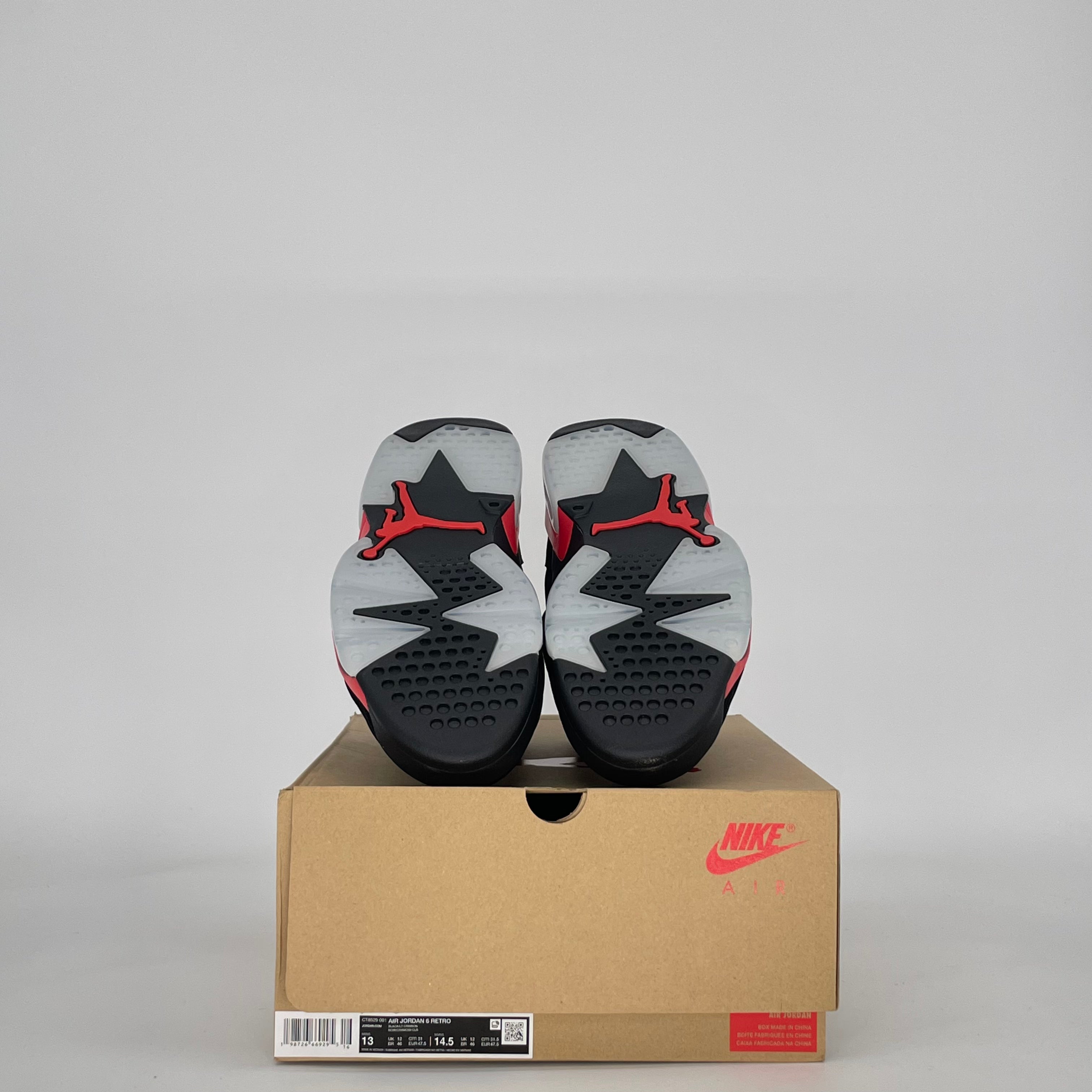 AIR JORDAN 6 INFRARED SALESMAN CT8529-001 SIZE 13/14.5W