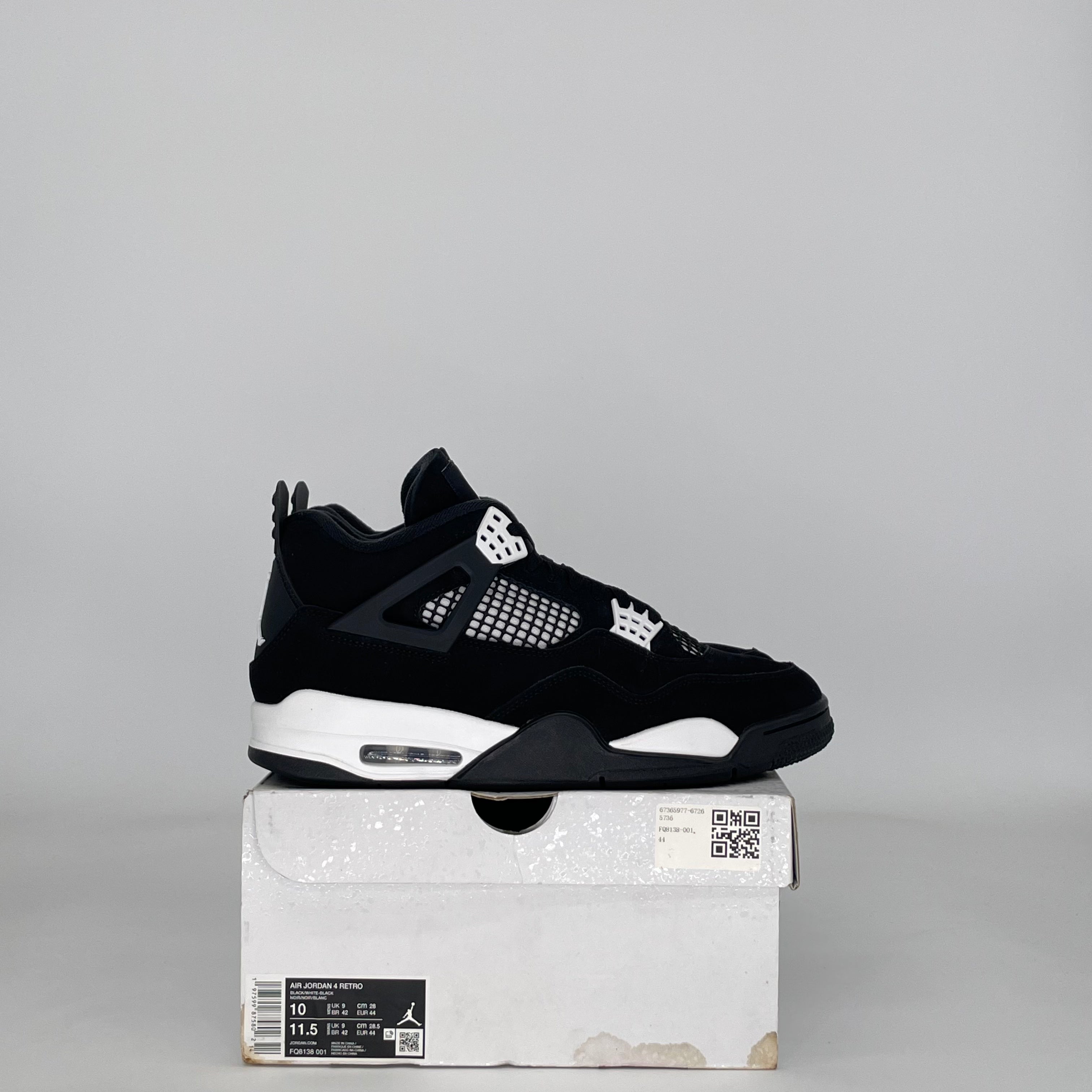 AIR JORDAN 4 WHITE THUNDER FQ8138-001 SIZE 10/11.5W