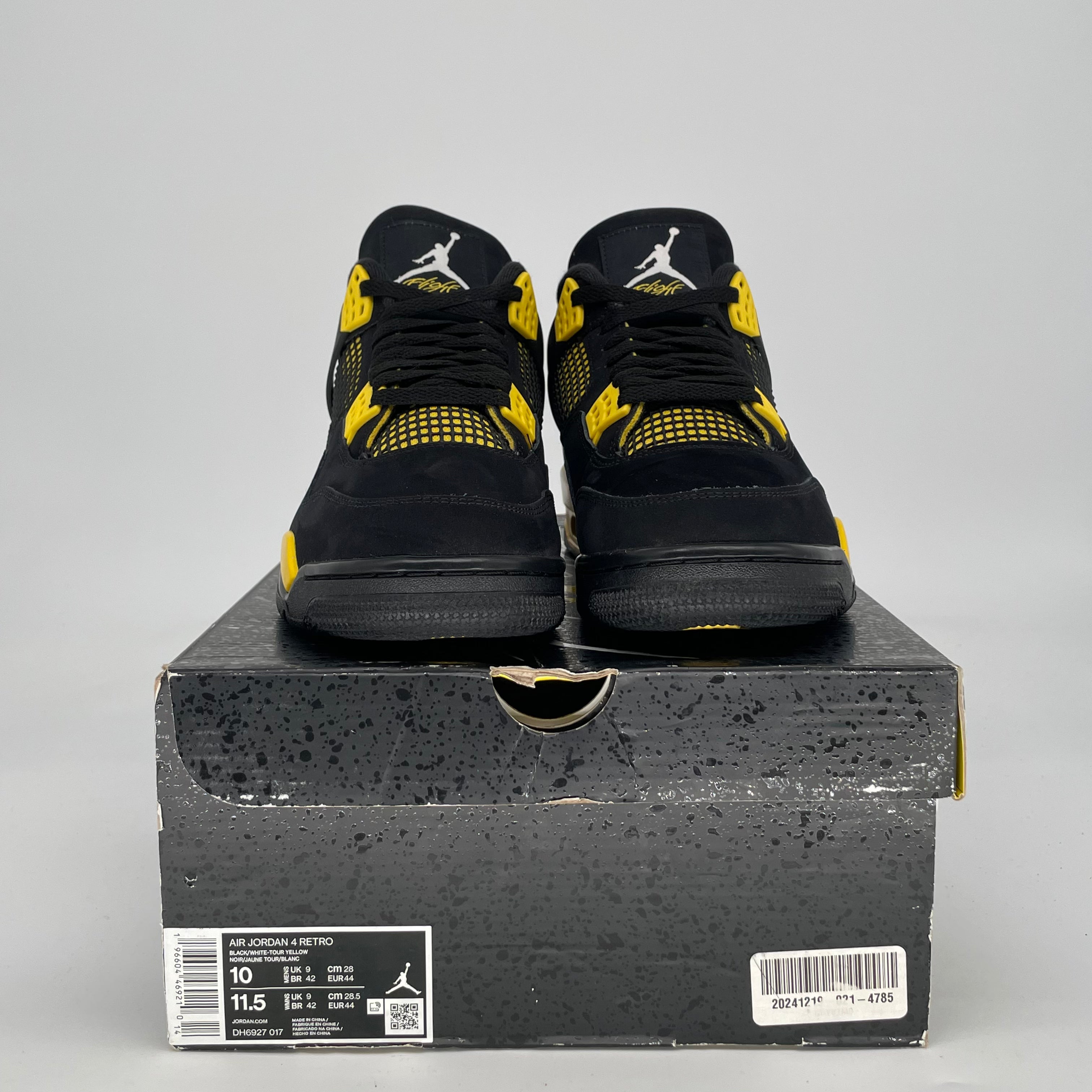 AIR JORDAN 4 THUNDER DH6927-017 SIZE 10/11.5W