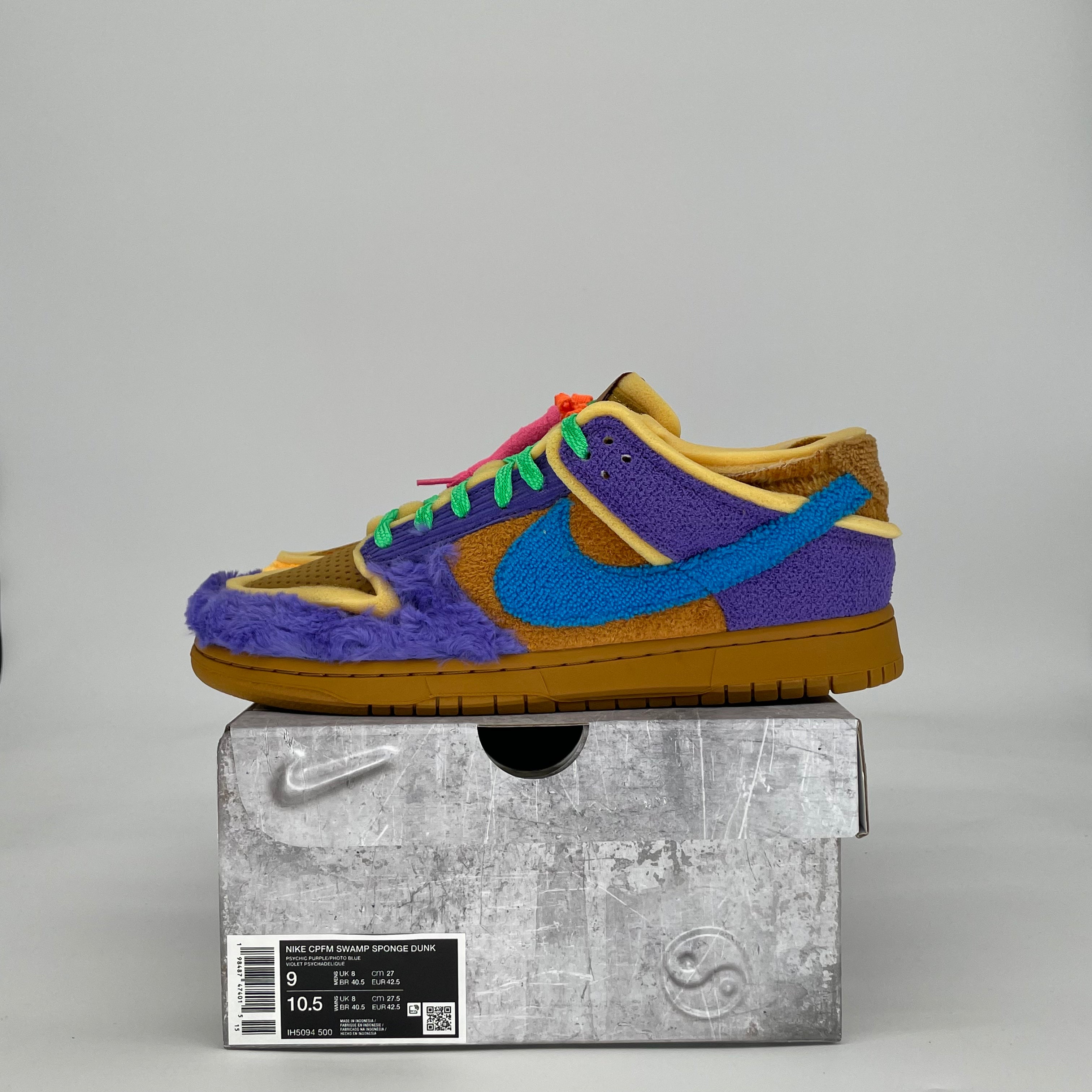 NIKE DUNK LOW CPFM SWAMP SPONGE PSYCHIC PURPLE IH5094-500 SIZE 9/10.5W