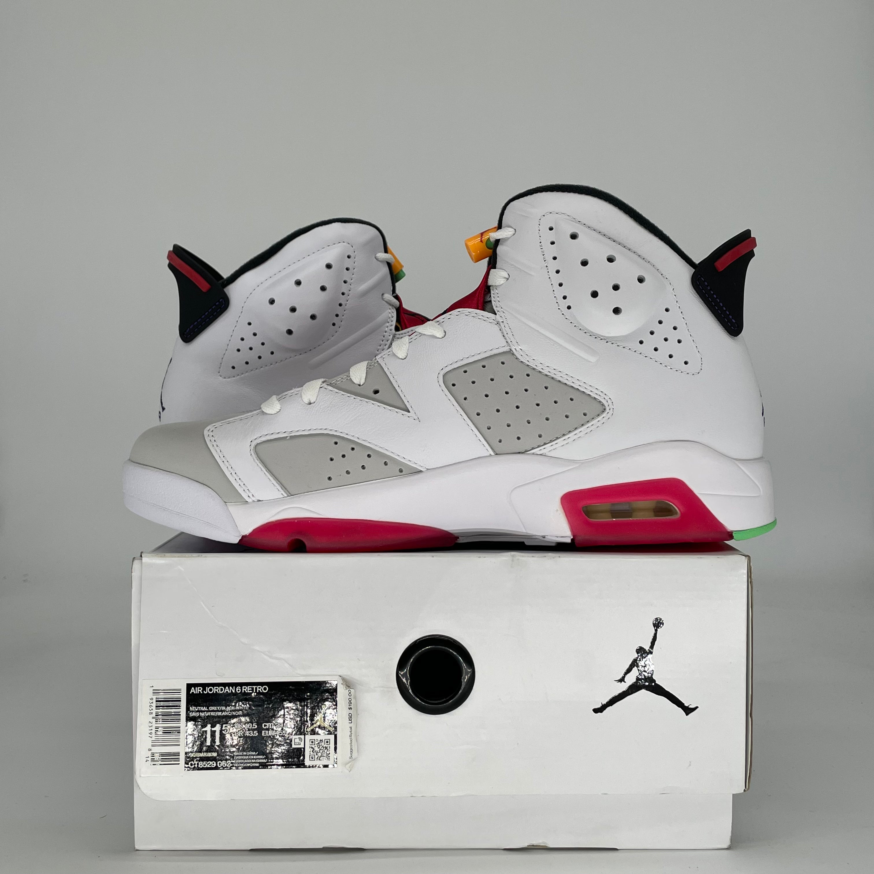 AIR JORDAN 6 HARE CT8529-062 SIZE 11.5/13W