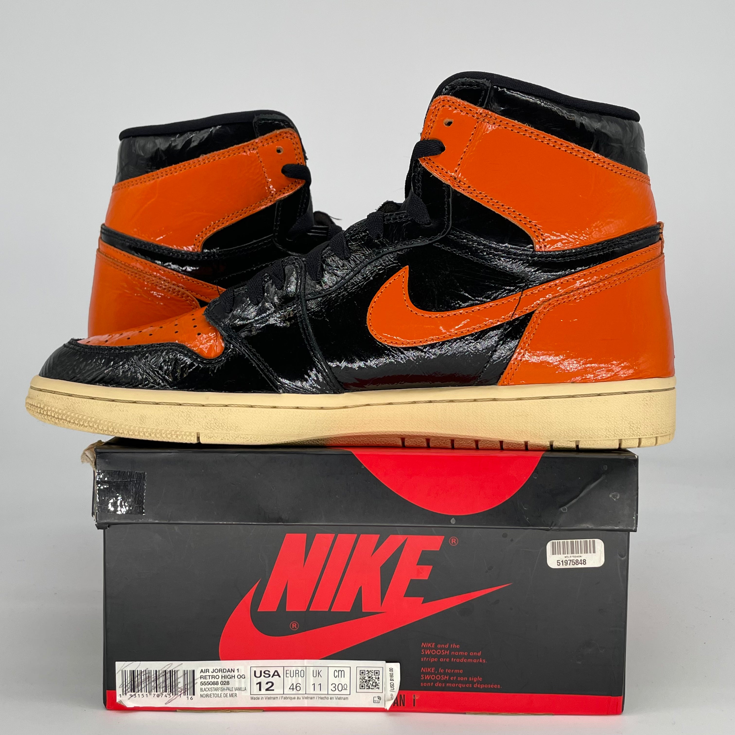AIR JORDAN 1 SHATTERED BACKBOARD 3.0 555088-028 SIZE 12/13.5W