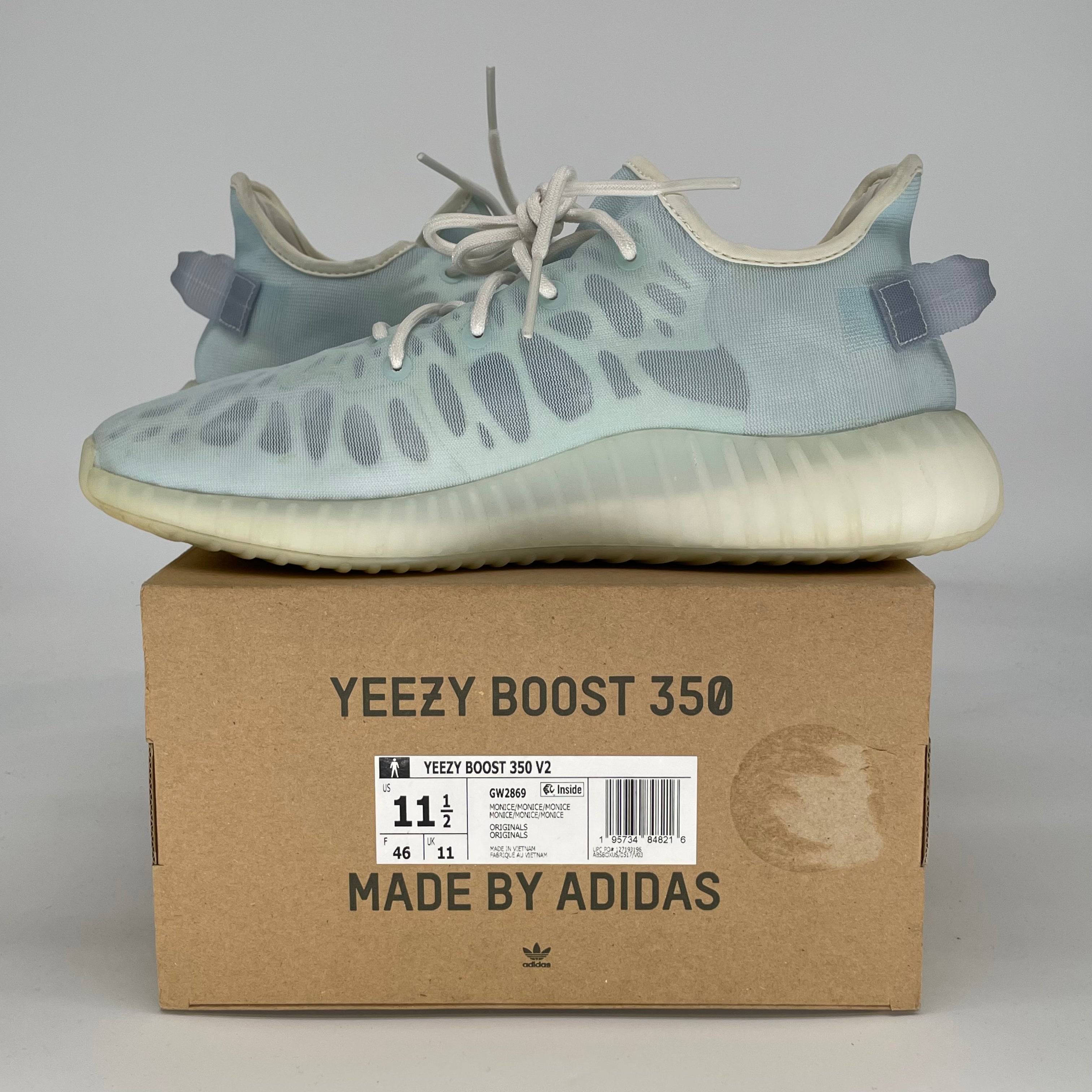 ADIDAS YEEZY 350 V2 MONO ICE GW2869 SIZE 11.5/13W