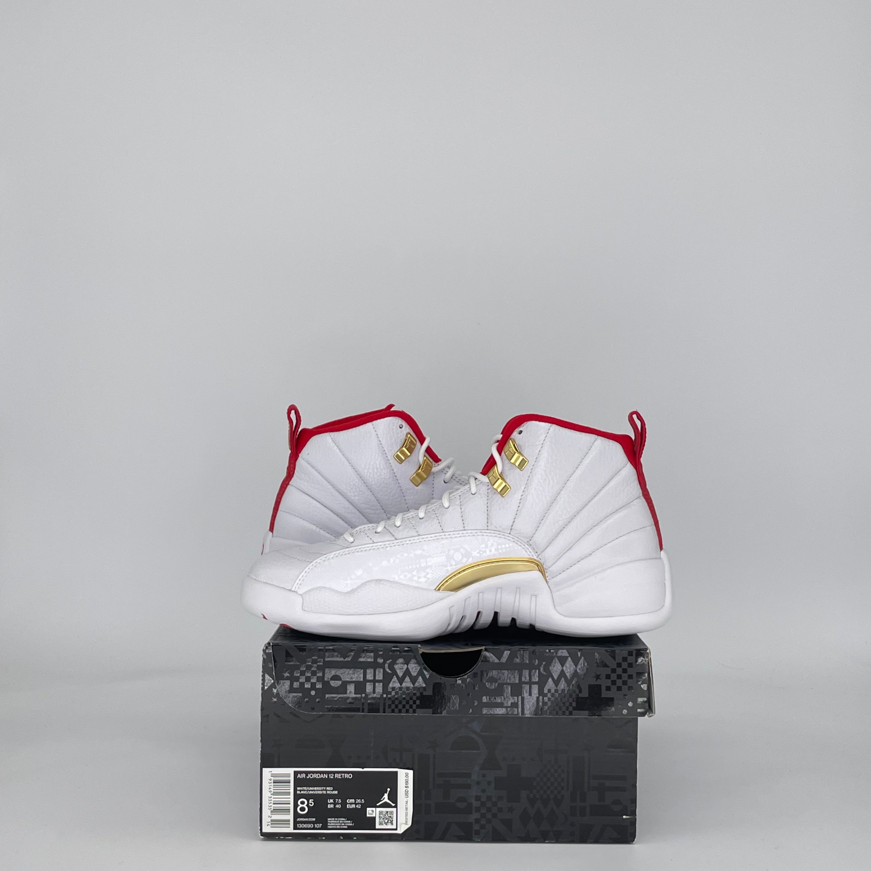 AIR JORDAN 12 FIBA (2019) 130690-107 SIZE 8.5/10W