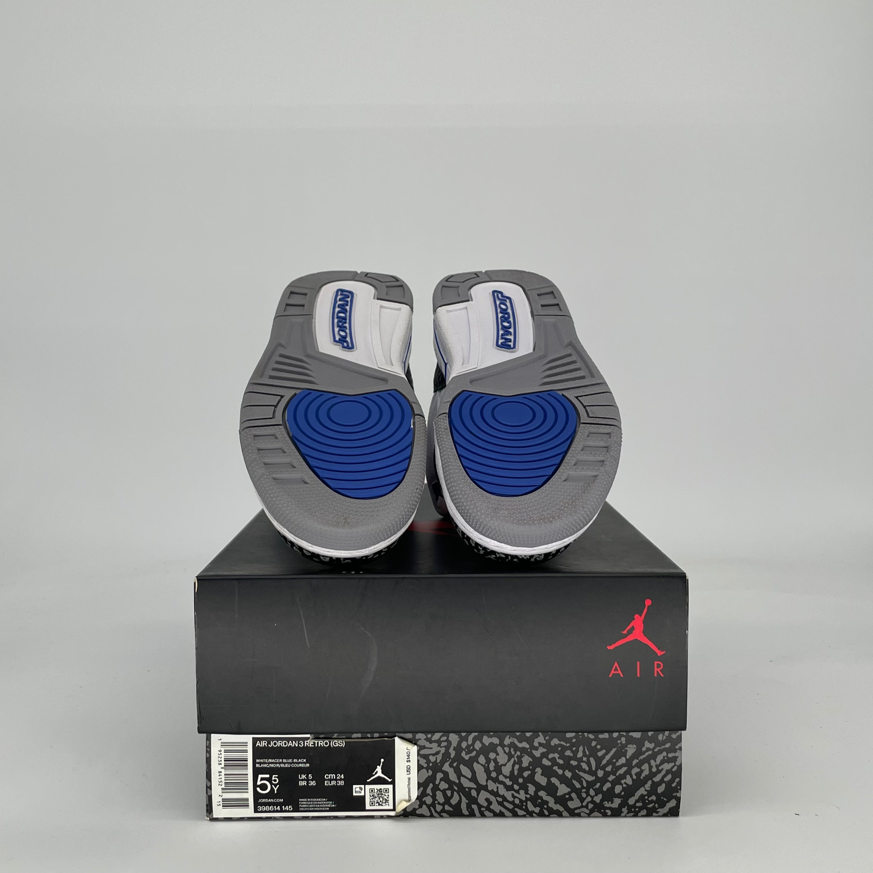 AIR JORDAN 3 RACER BLUE CT8532-145 SIZE 5.5/7W