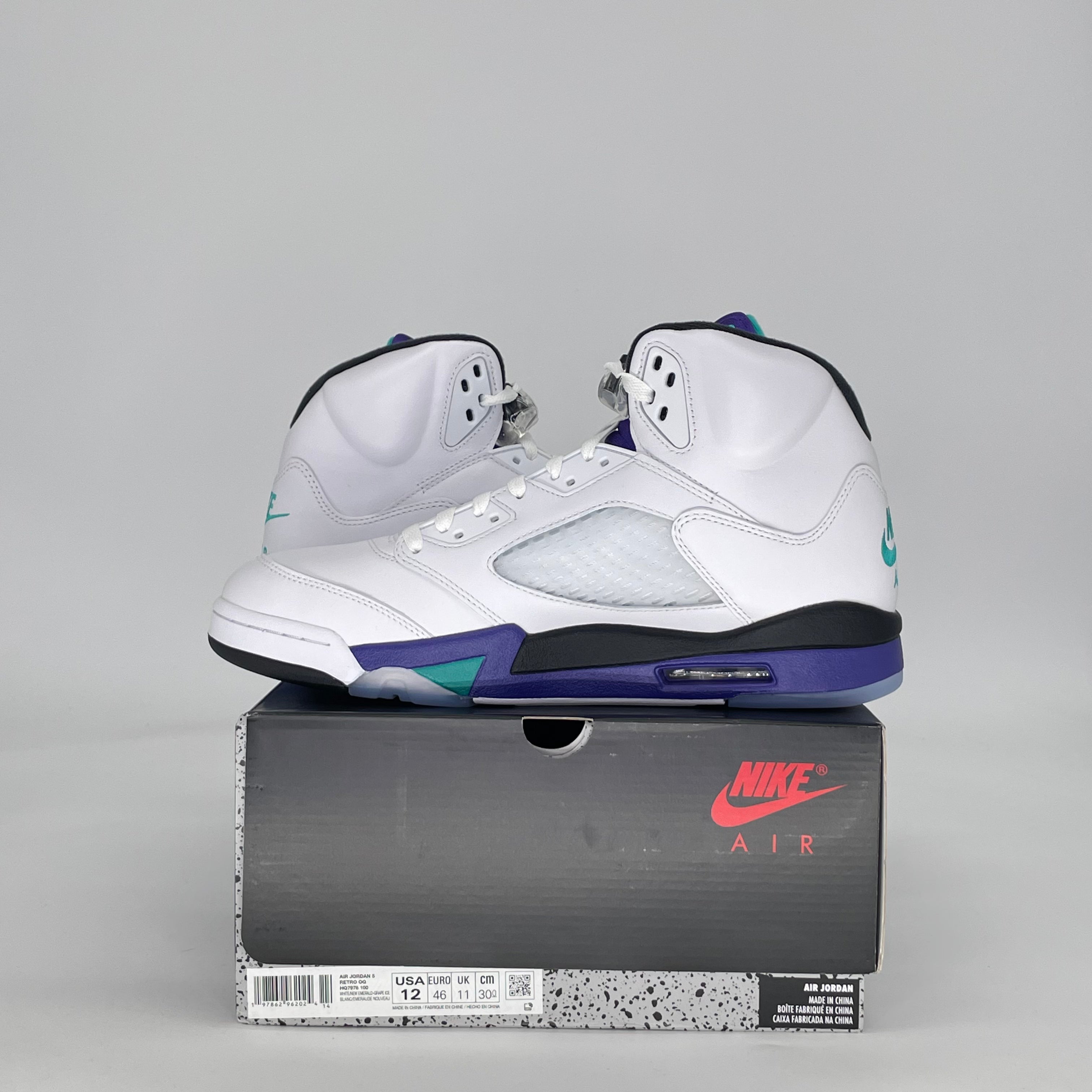 AIR JORDAN 5 GRAPE HQ7978-100 SIZE 12/13.5W