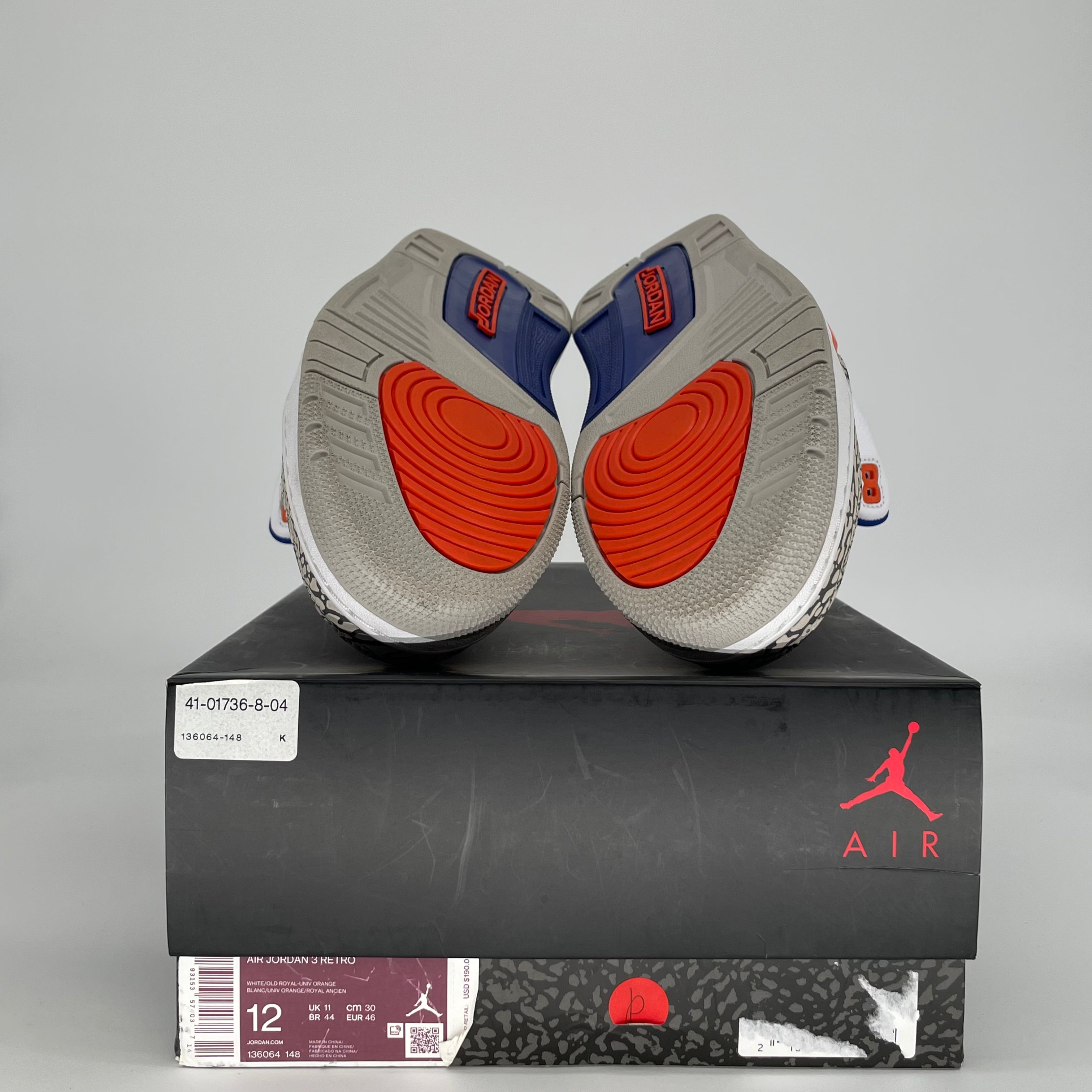 AIR JORDAN 3 KNICKS 136064-148 SIZE 12/13.5W