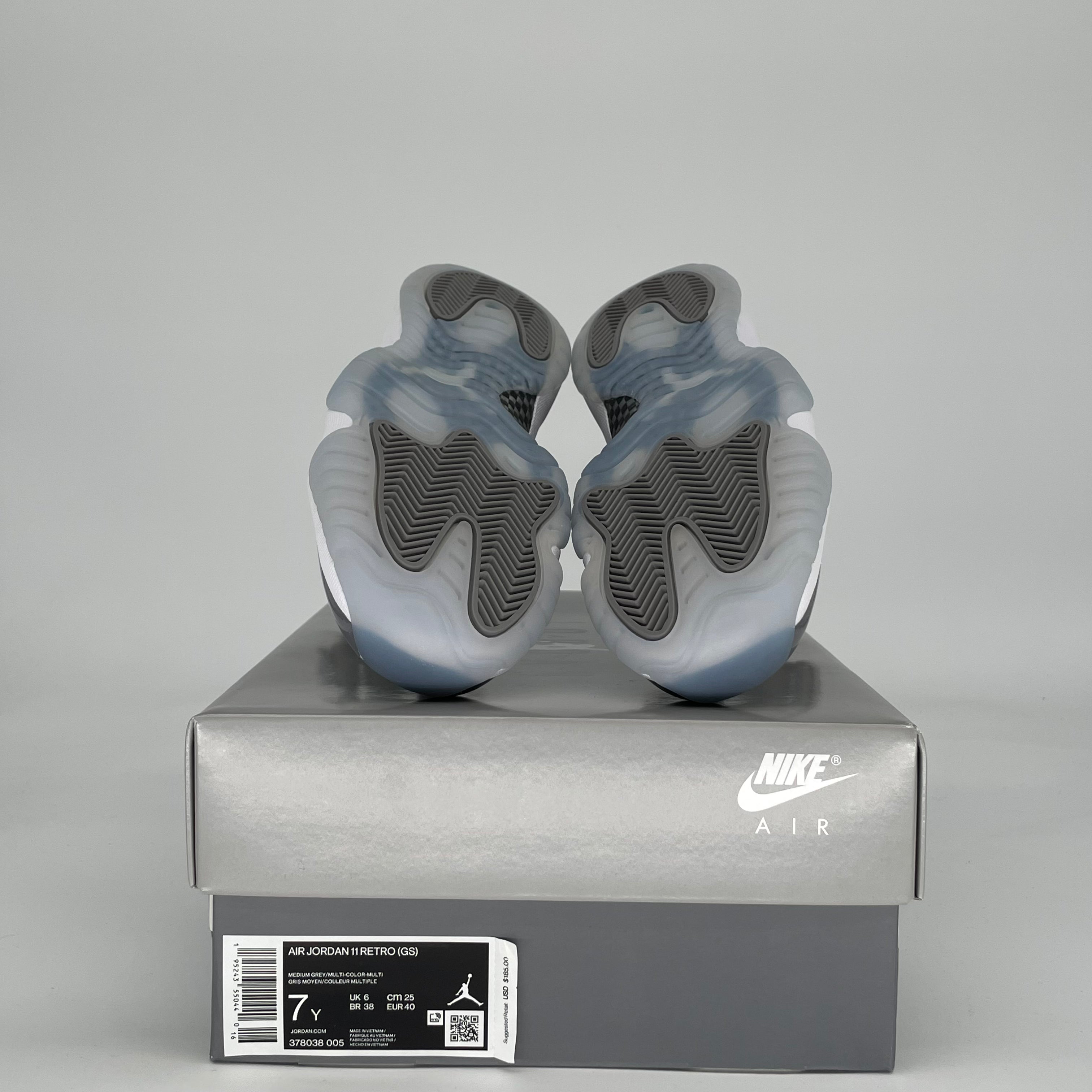 AIR JORDAN 11 COOL GREY 378038-005 SIZE 7/8.5W