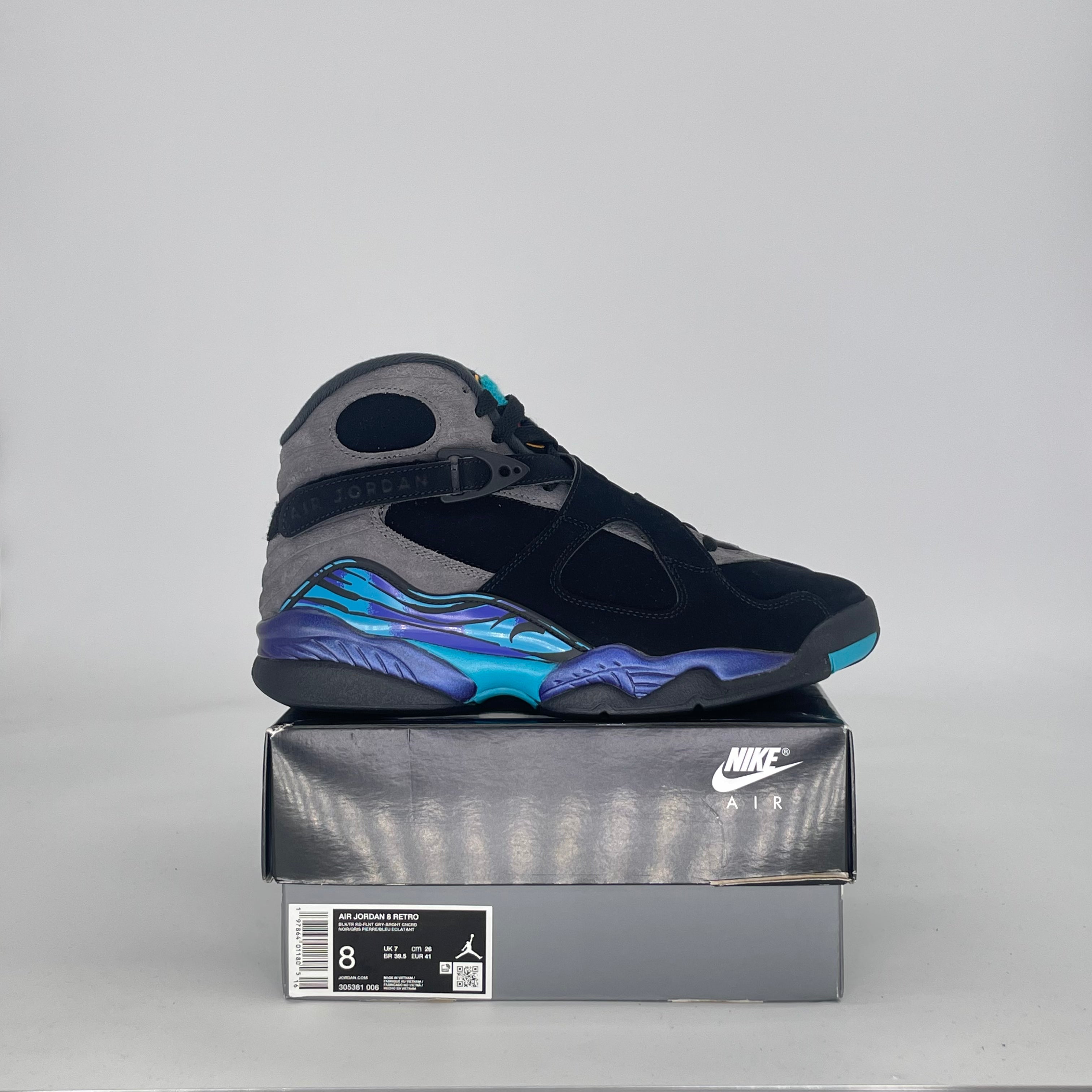 AIR JORDAN 8 AQUA 305381-006 SIZE 8/9.5W