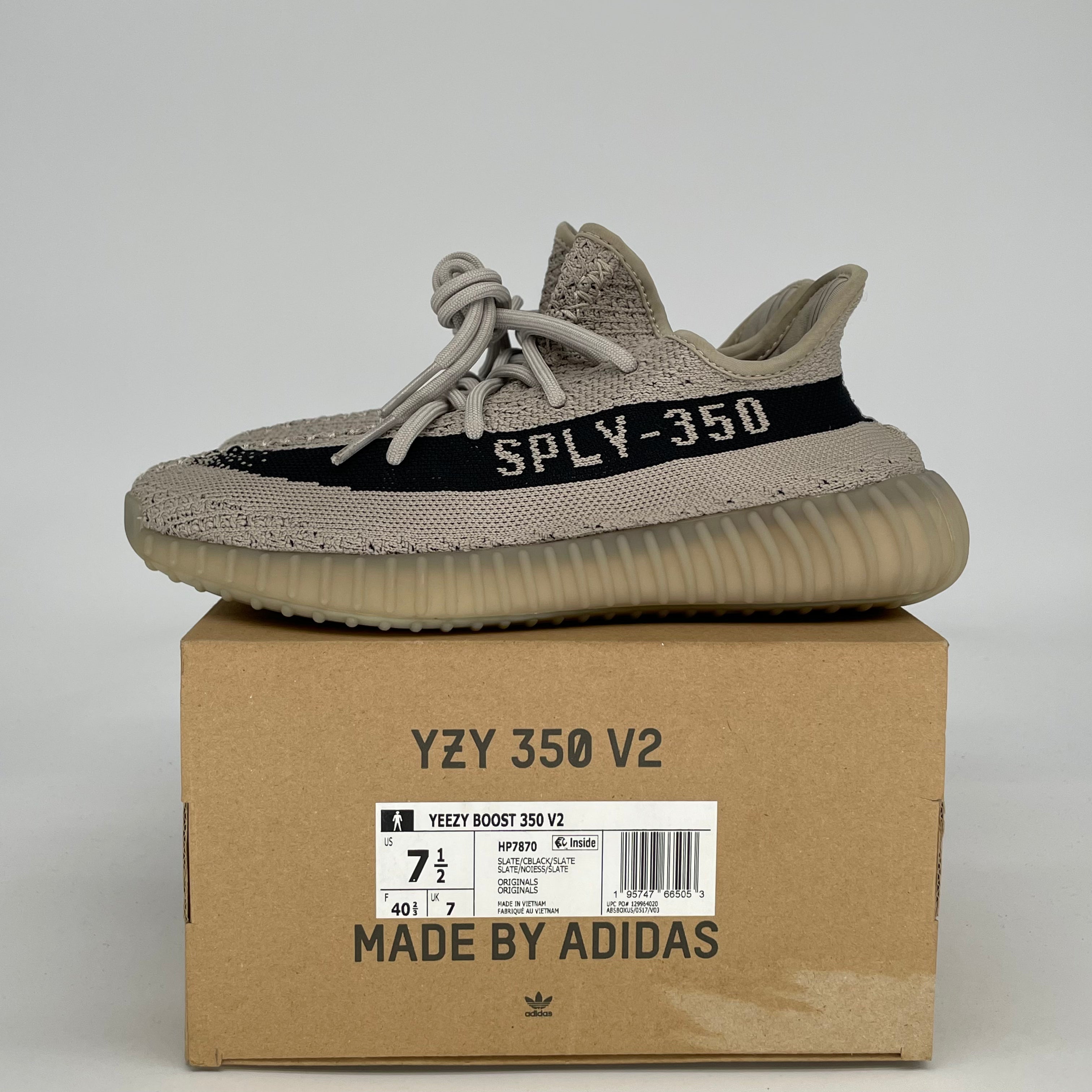 ADIDAS YEEZY 350 V2 SLATE HP7870 SIZE 7.5/9W