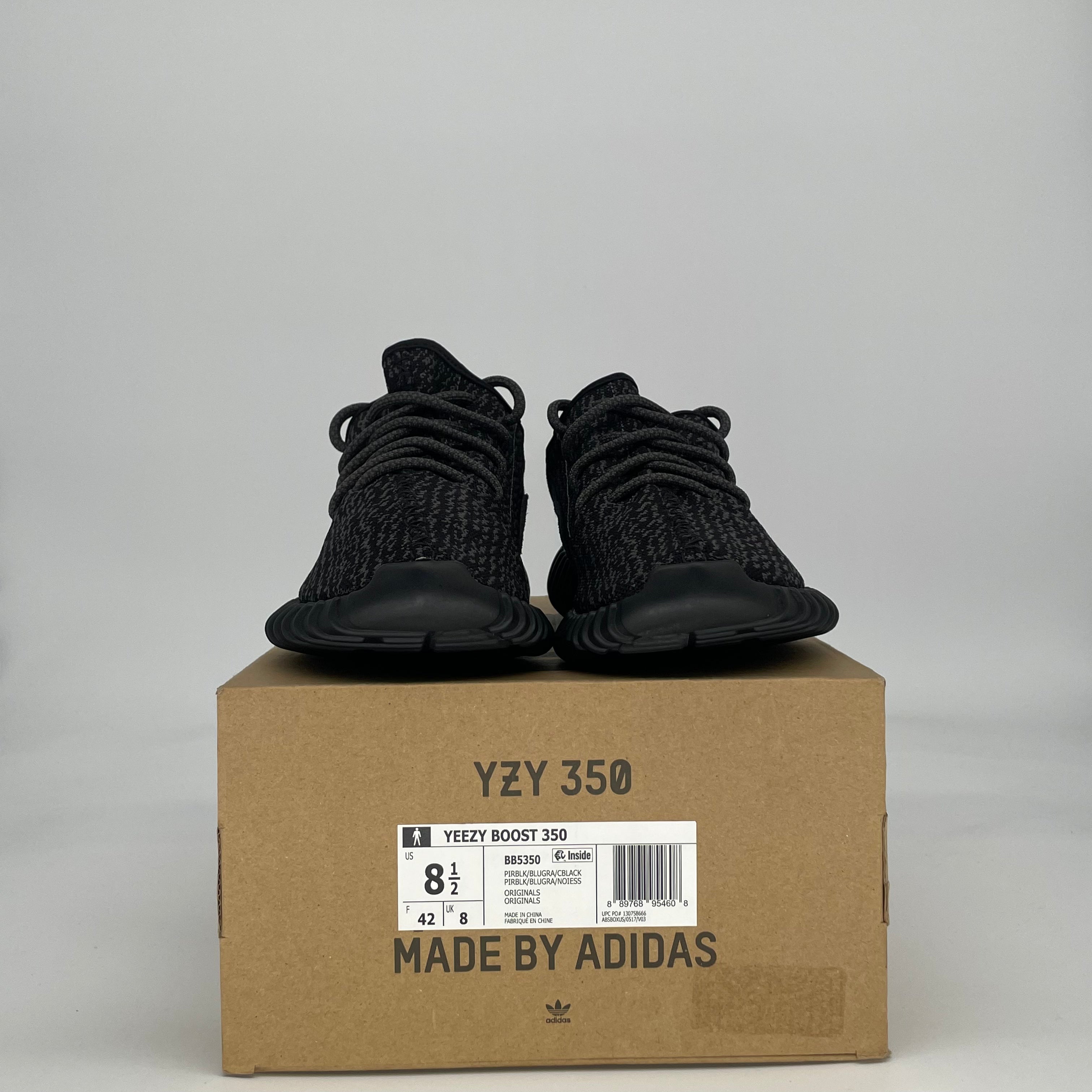 ADIDAS YEEZY 350 PIRATE BLACK BB5350 SIZE 8.5/10W