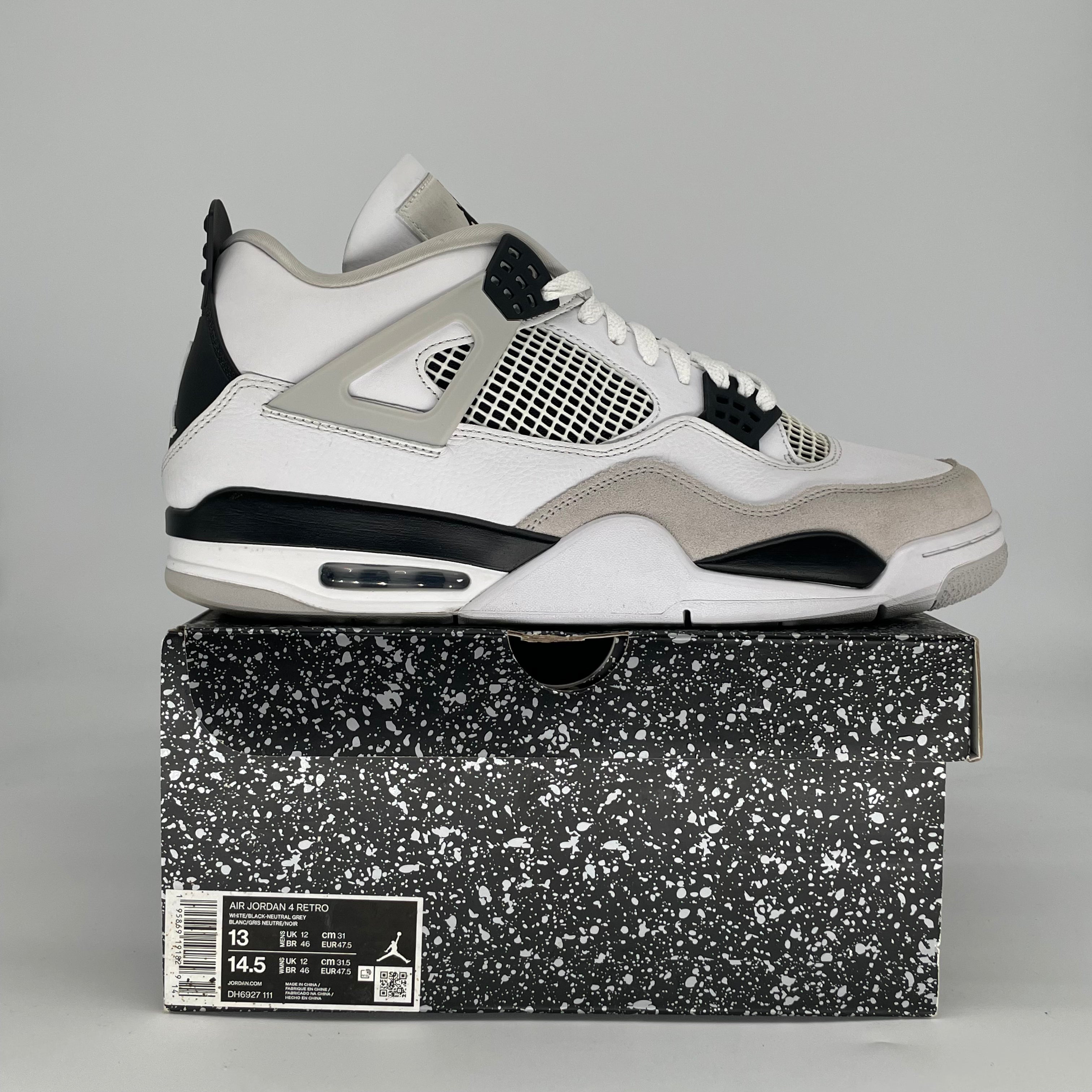 AIR JORDAN 4 WHITE THUNDER FQ80138-001 SIZE 11.5/13W