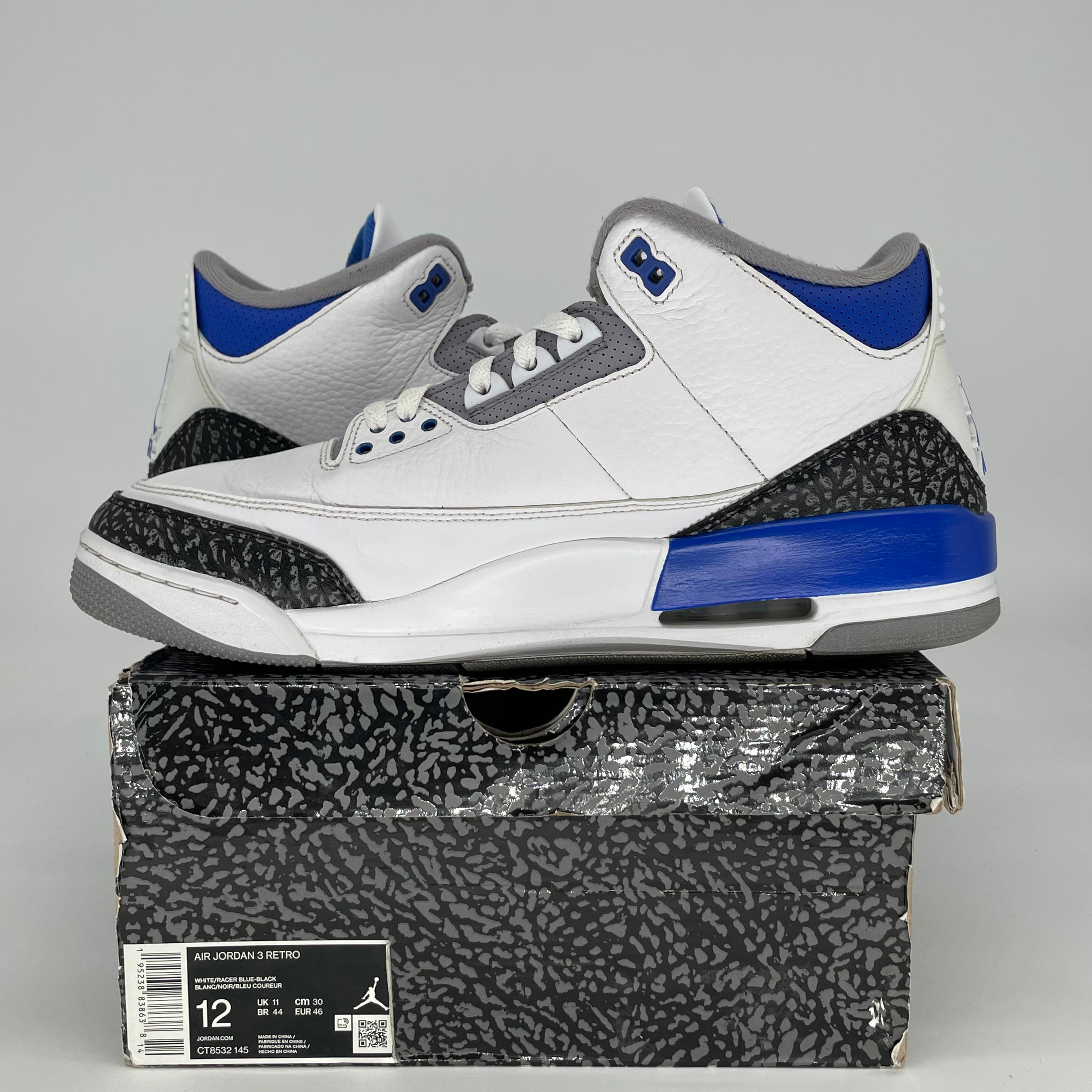AIR JORDAN 3 RACER BLUE CT8532-145 SIZE 12/13.5W