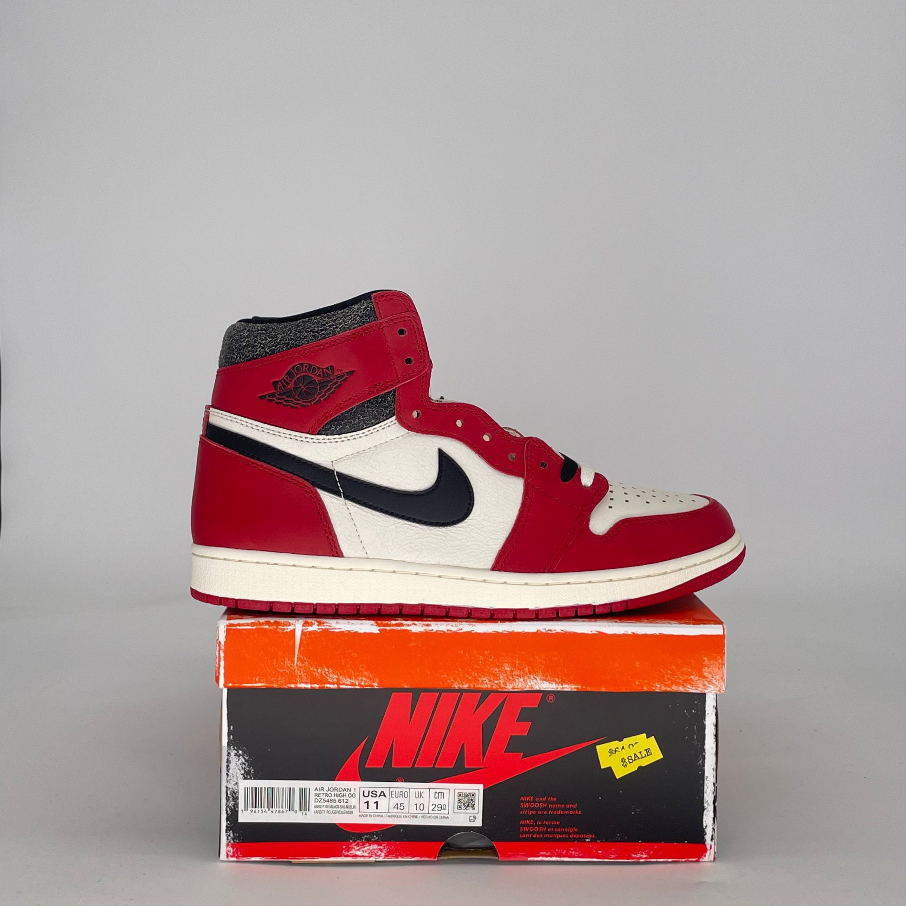 AIR JORDAN 1 HIGH CHICAGO LOST AND FOUND DZ5485-612 SIZE 11/12.5W