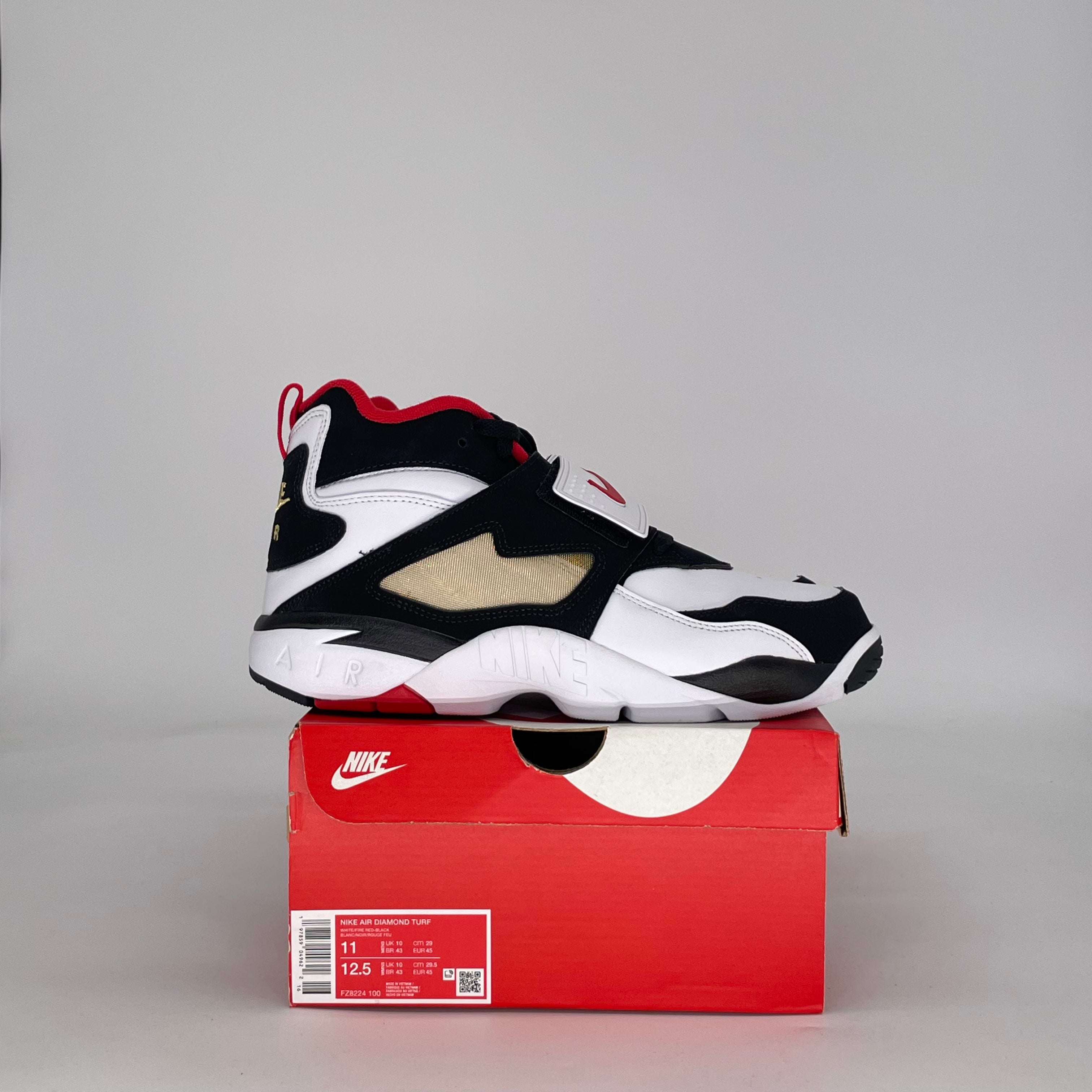 NIKE AIR DIAMOND TURF 49ERS FZ8224-100 SIZE 11/12.5W