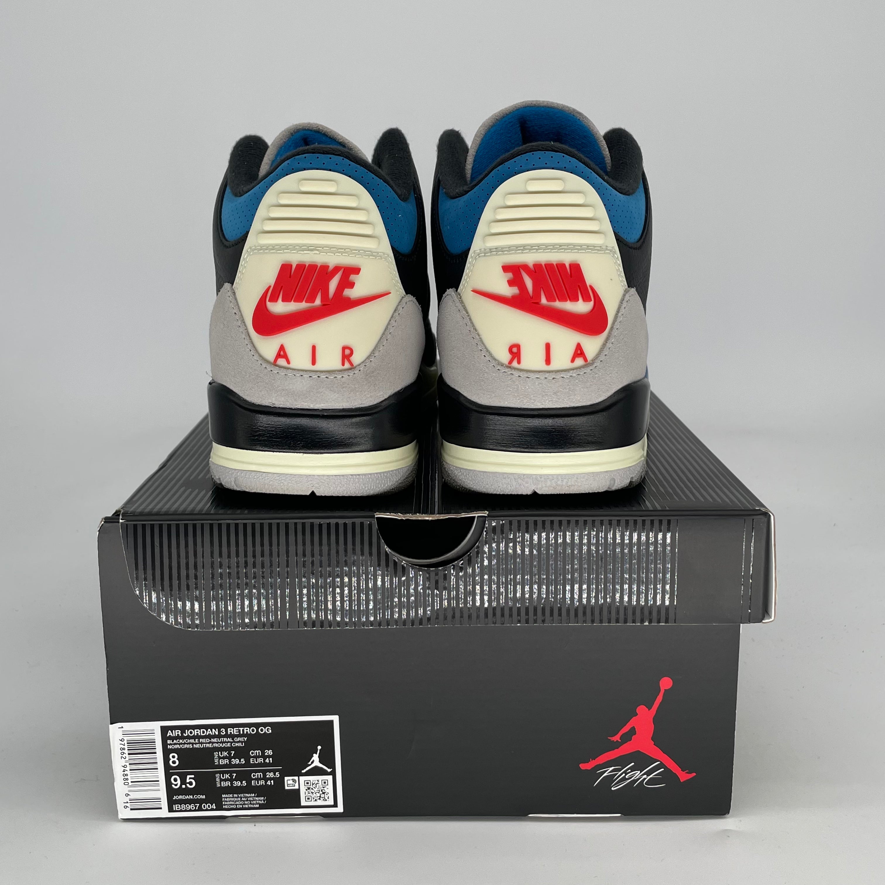 AIR JORDAN 3 RARE AIR IB8967-004 SIZE 8/9.5W