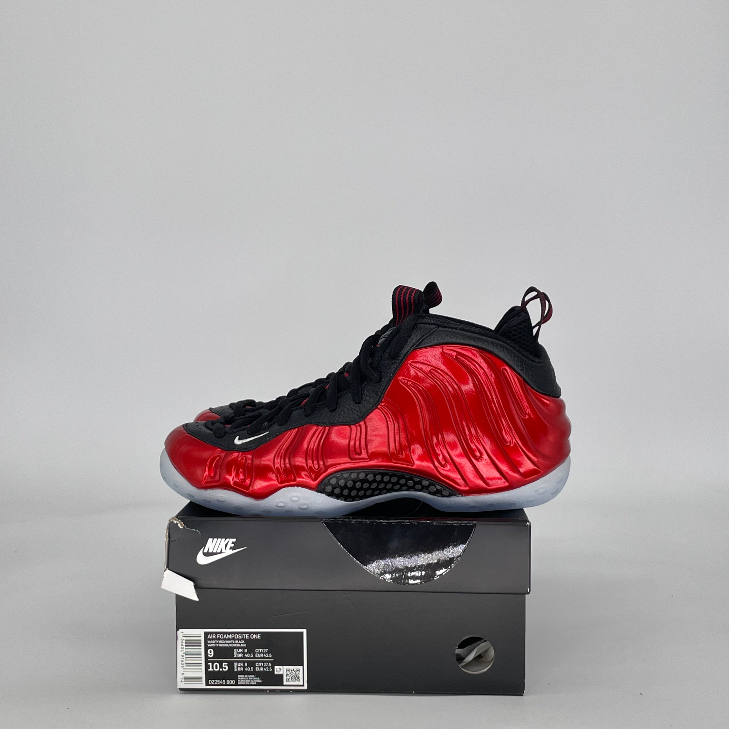 NIKE AIR FOAMPOSITE ONE METALLIC RED (2023) DZ2545-600 SIZE 9/10.5W