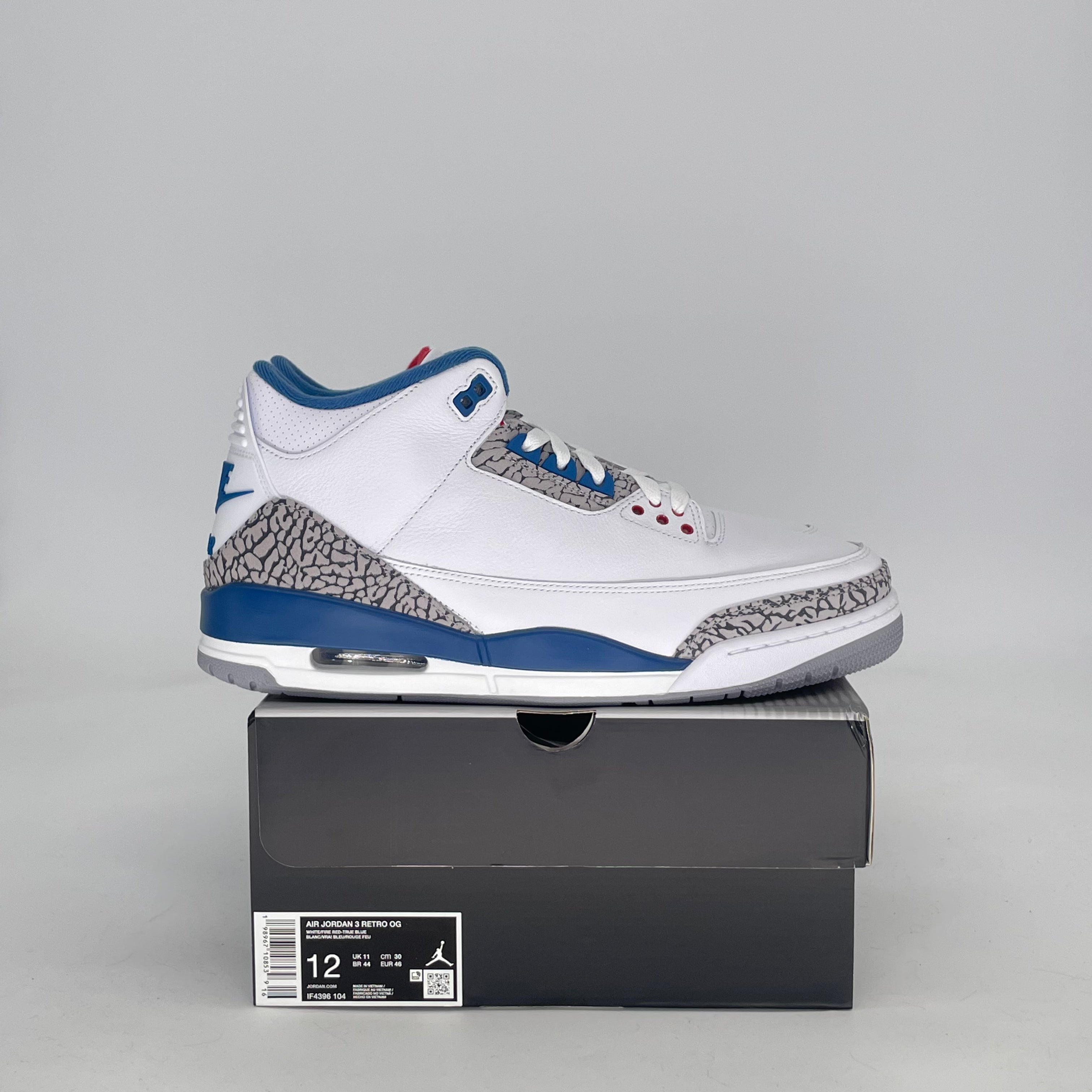 AIR JORDAN 3 TRUE BLUE IF4396-104 SIZE 12/13.5W