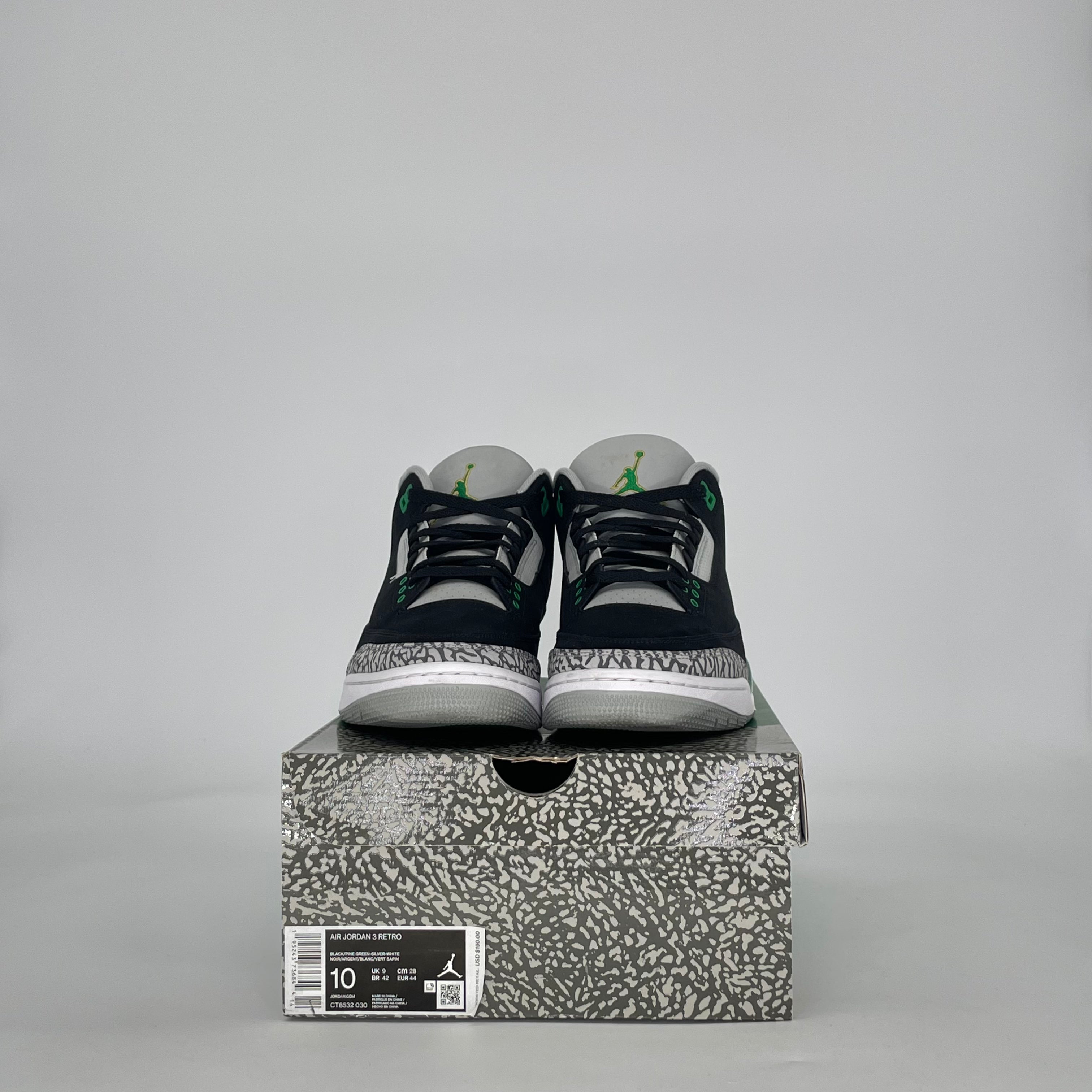 AIR JORDAN 3 PINE GREEN CT8532-030 SIZE 10/11.5W