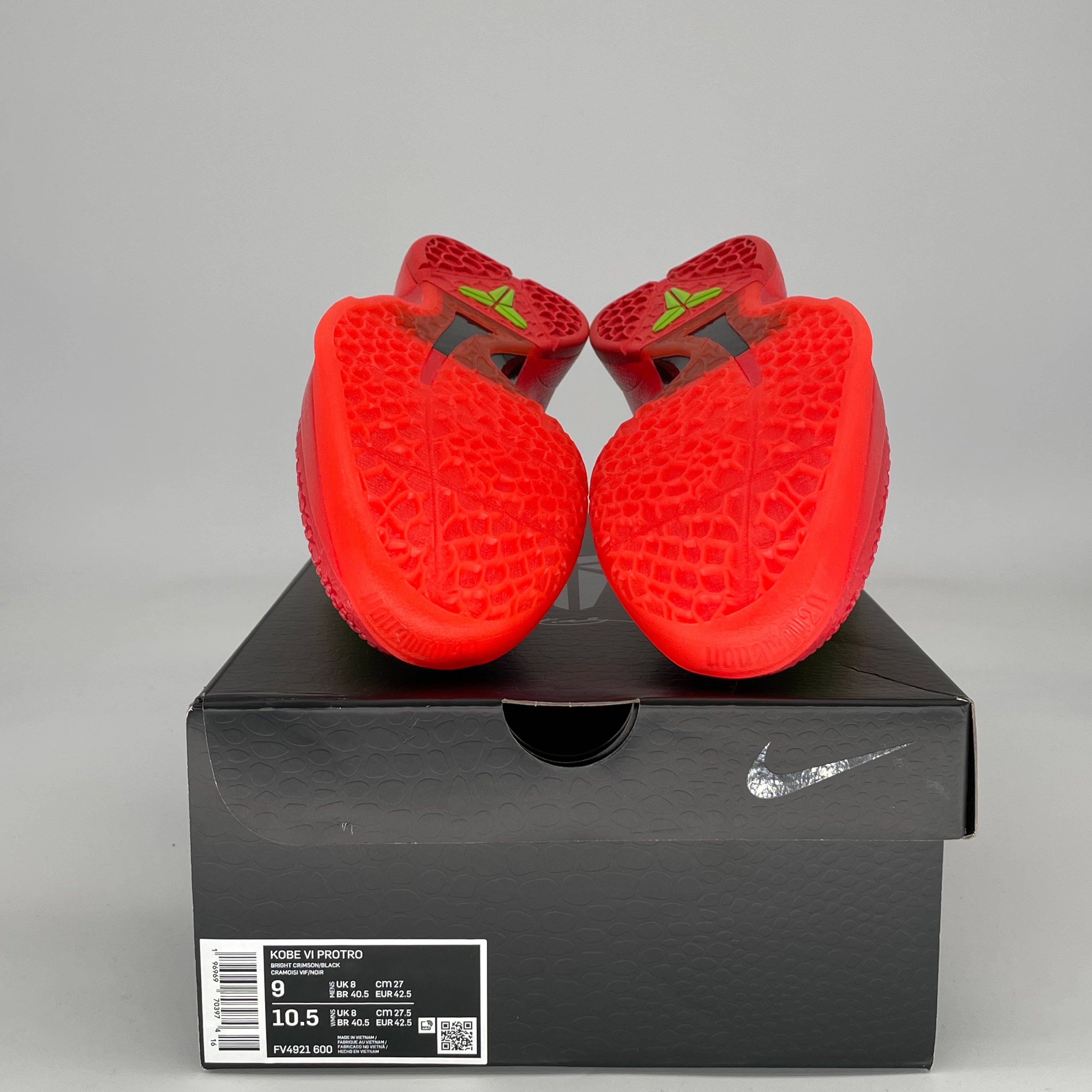 NIKE KOBE 6 PROTRO REVERSE GRINCH FV4921-600 SIZE 9/10.5W