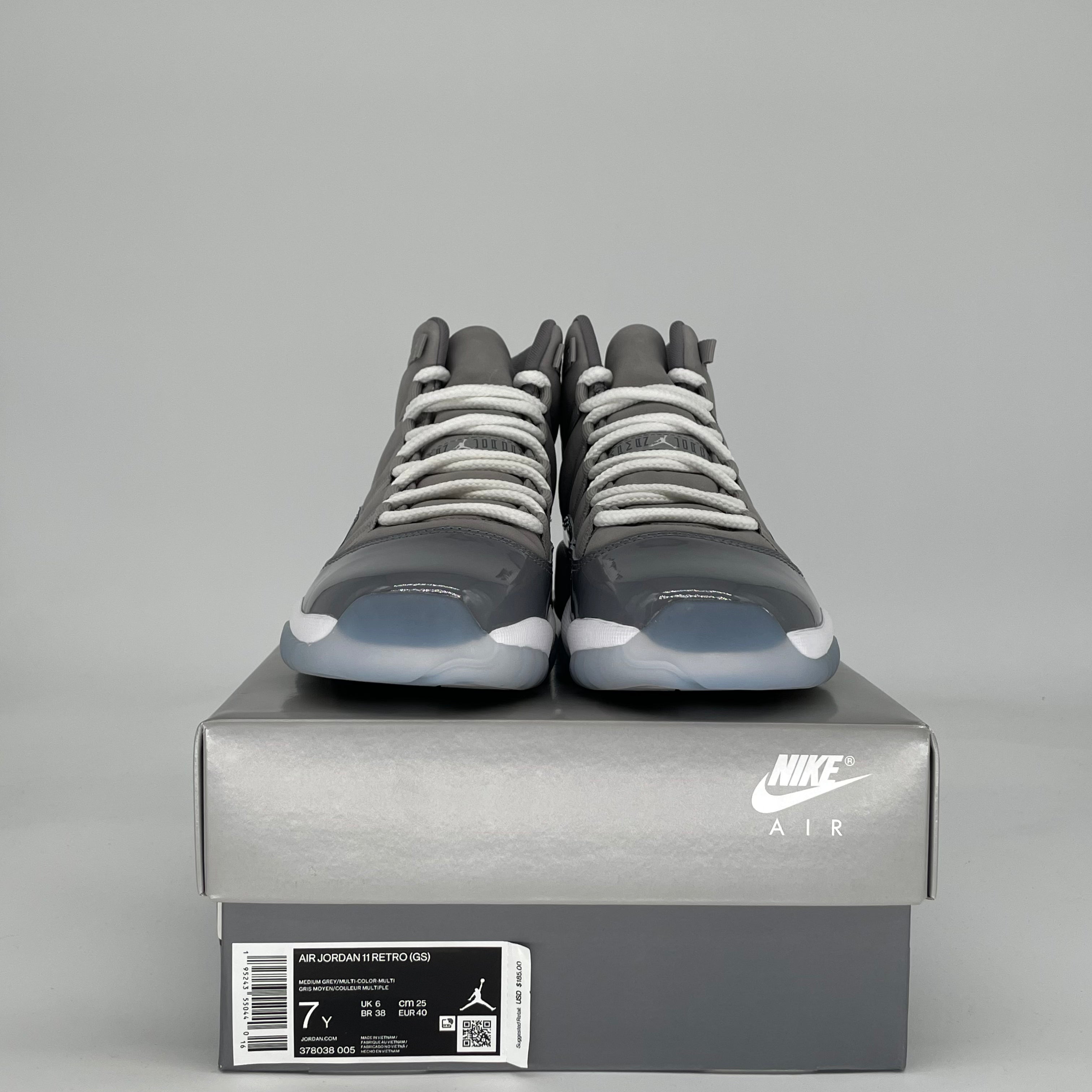 AIR JORDAN 11 COOL GREY 378038-005 SIZE 7/8.5W
