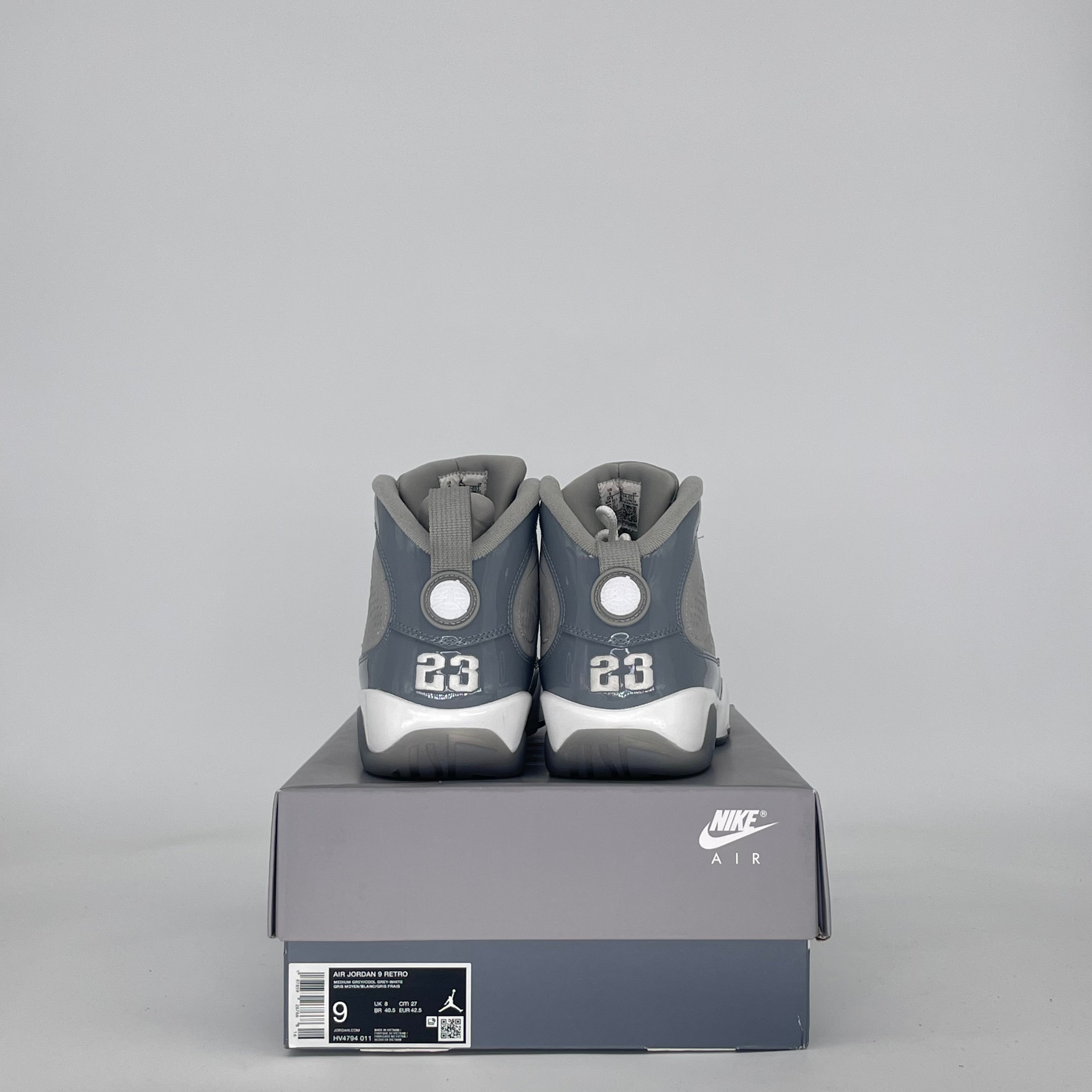 AIR JORDAN 9 COOL GREY HV4794-011 SIZE 9/10.5W
