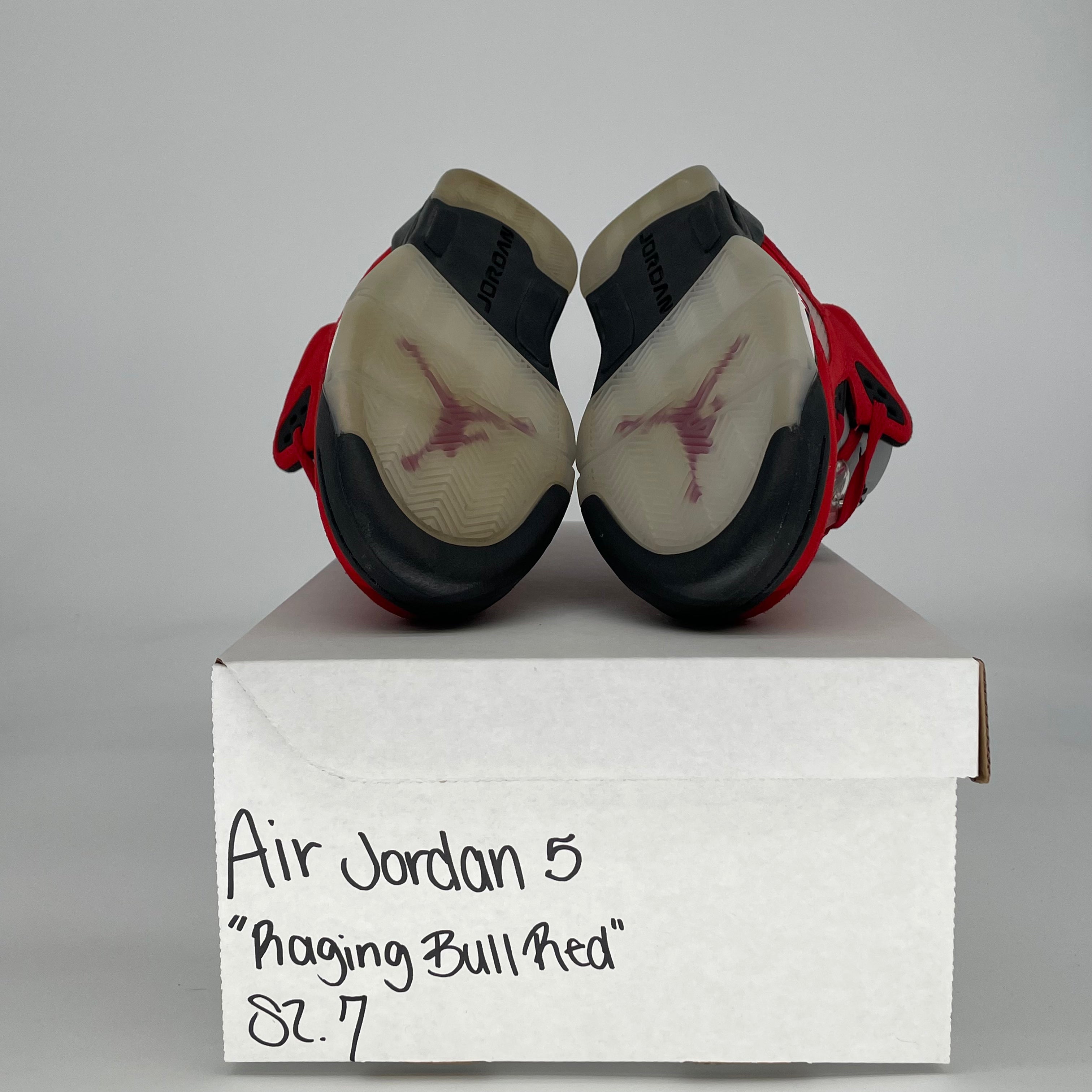 AIR JORDAN 5 RAGING BULL RED 440888-600 SIZE 7/8.5W