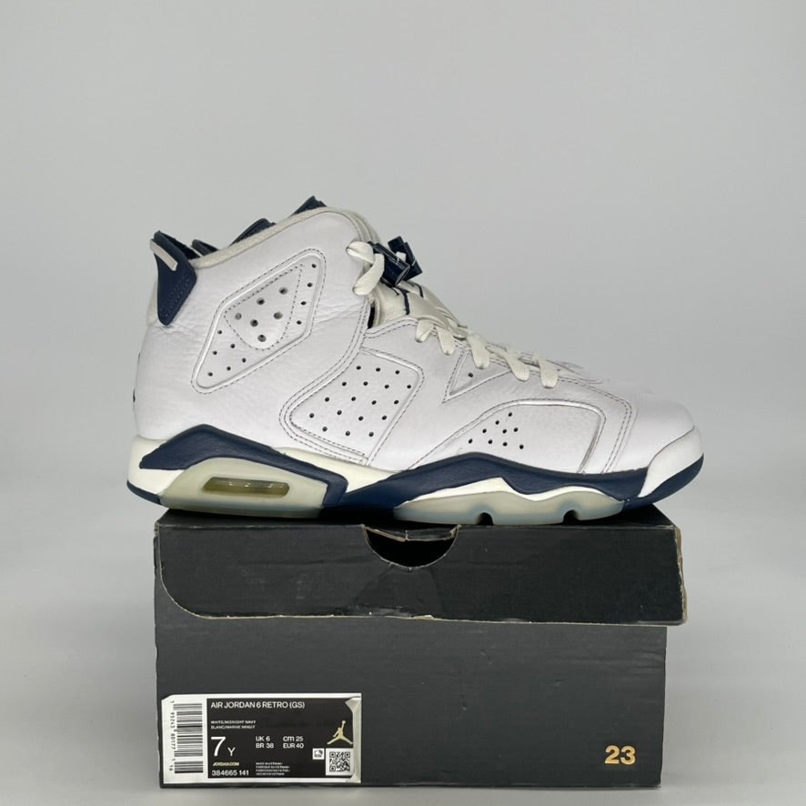 AIR JORDAN 6 MIDNIGHT NAVY 384665-141 SIZE 7/8.5W