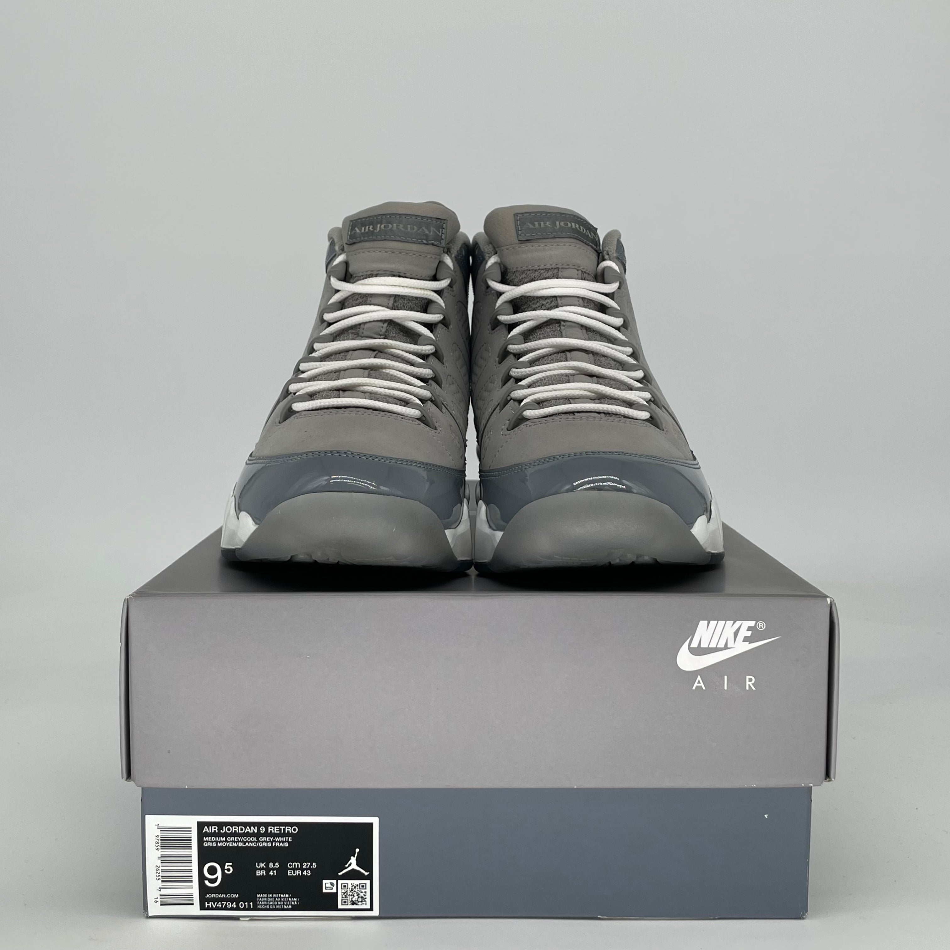 AIR JORDAN 9 COOL GREY HV4794-011 SIZE 9.5/11W