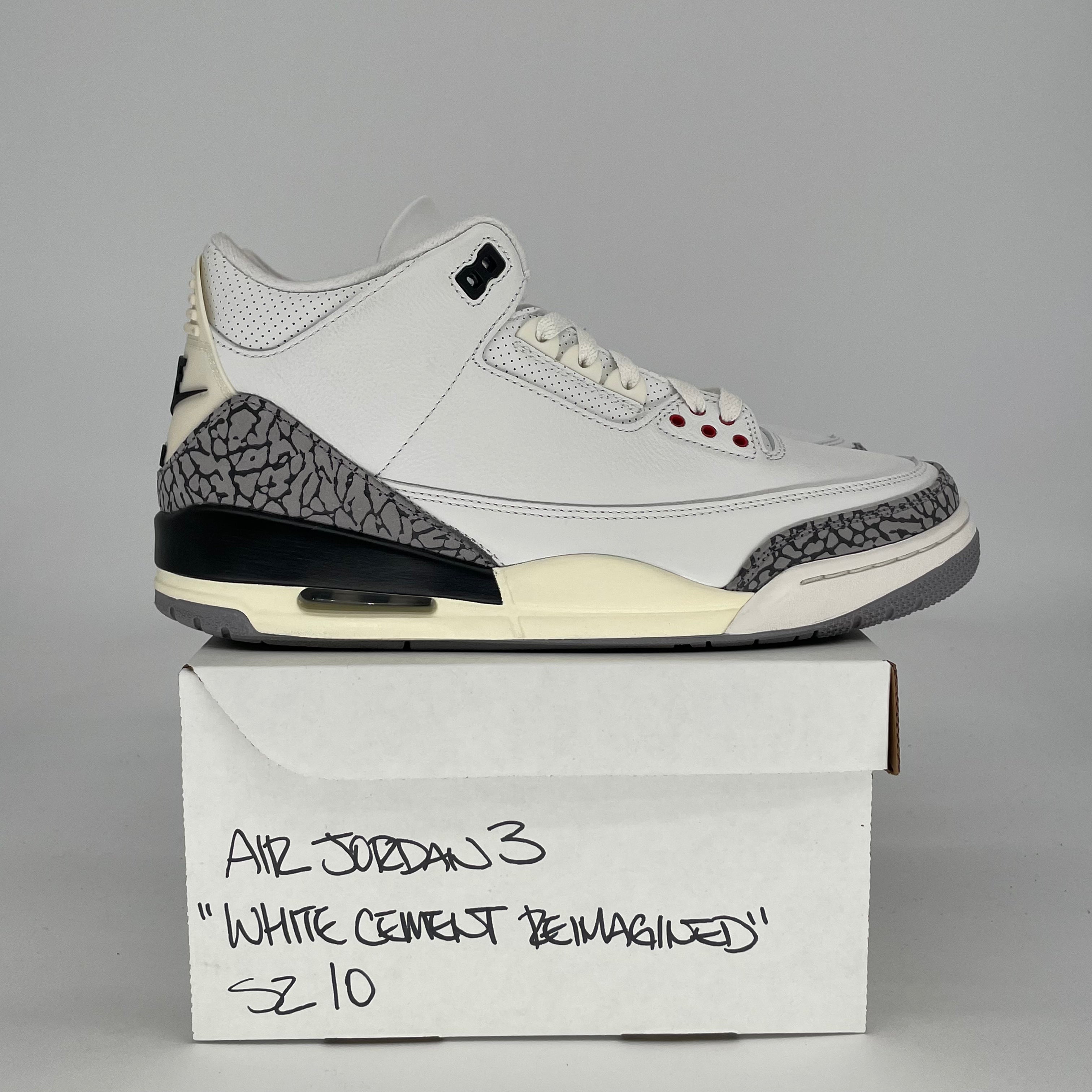 AIR JORDAN 3 WHITE CEMENT REIMAGINED DN3707-100 SIZE 10/11.5W