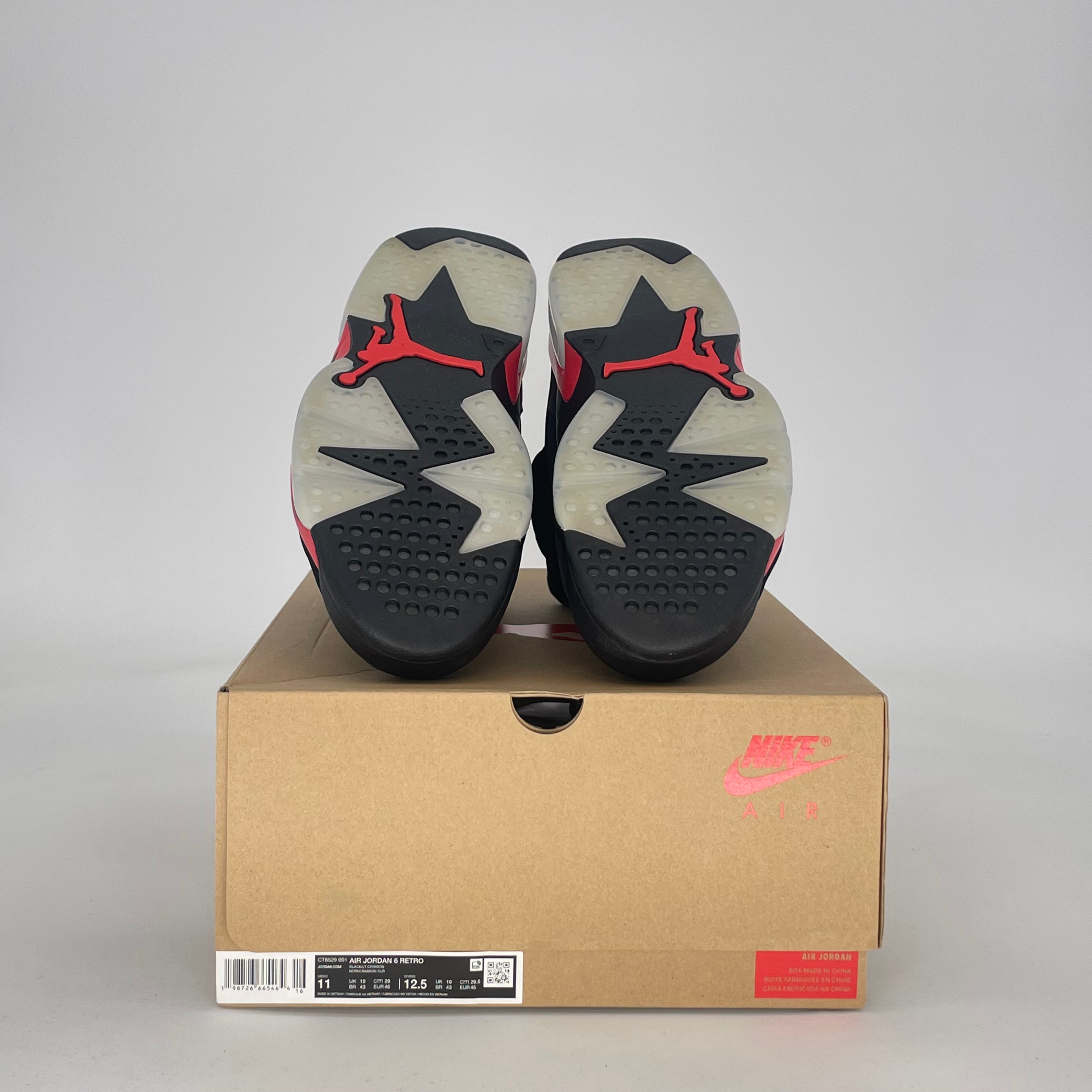 AIR JORDAN 6 INFRARED SALESMAN CT8529-001 SIZE 11/12.5W