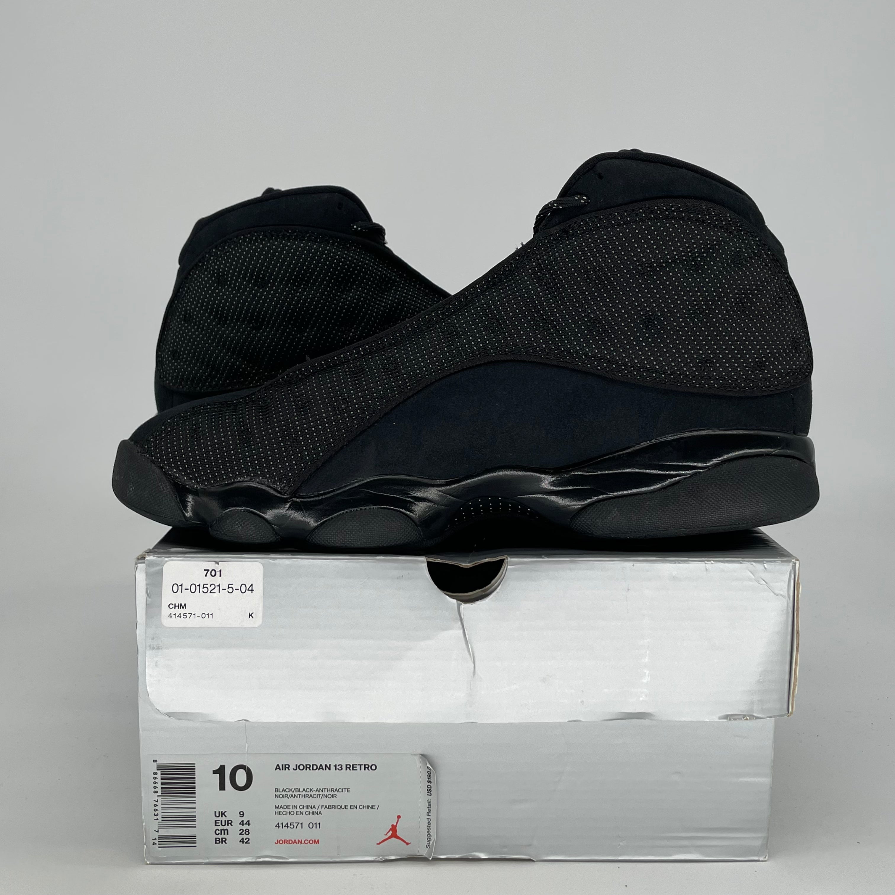 AIR JORDAN 13 BLACK CAT 414571-001 SIZE 10/11.5W
