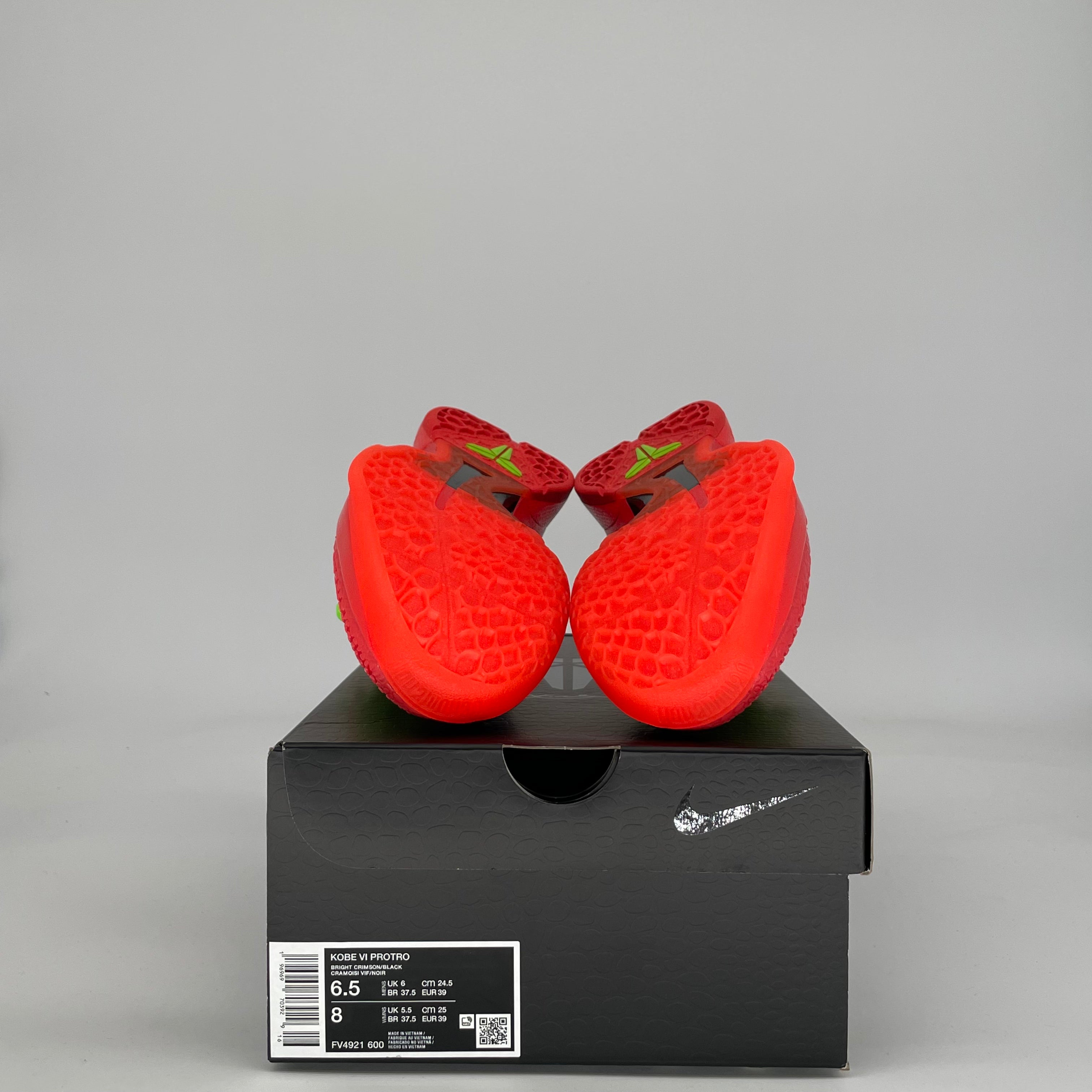 NIKE KOBE 6 PROTRO REVERSE GRINCH FV4921-600 SIZE 6.5/8W