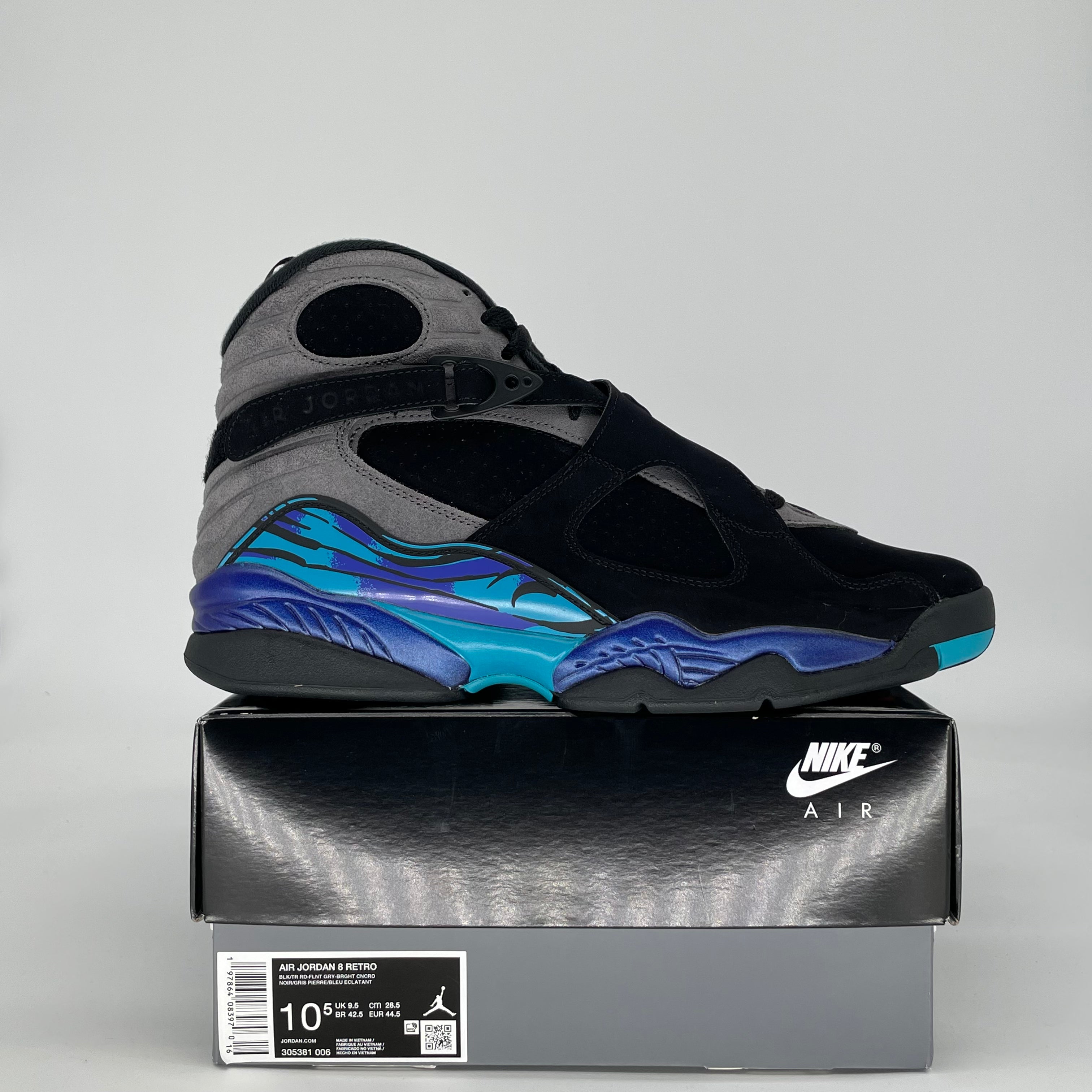 AIR JORDAN 8 AQUA 305381-006 SIZE 10.5/12W