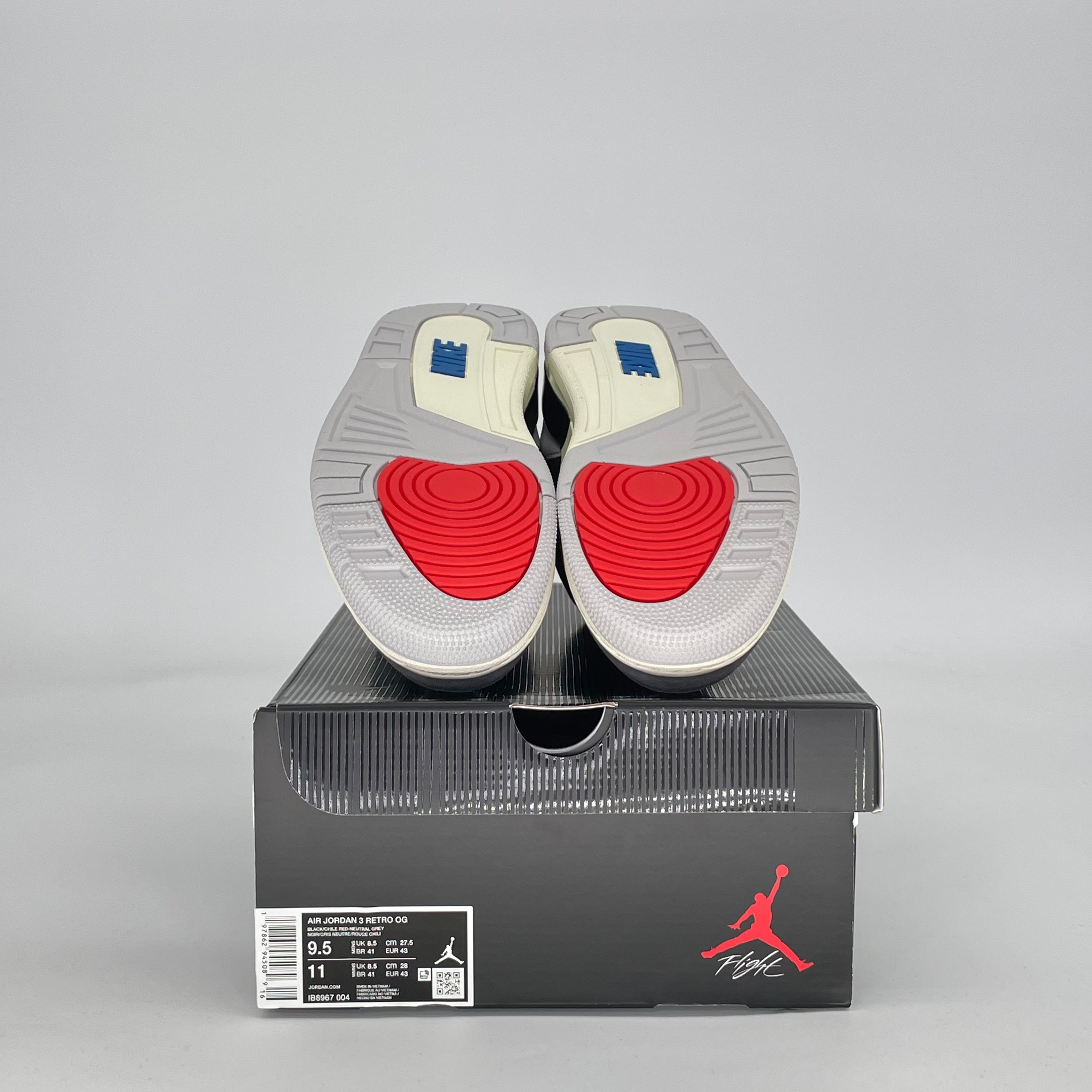 AIR JORDAN 3 RARE AIR IB8967-004 SIZE 9.5/11W