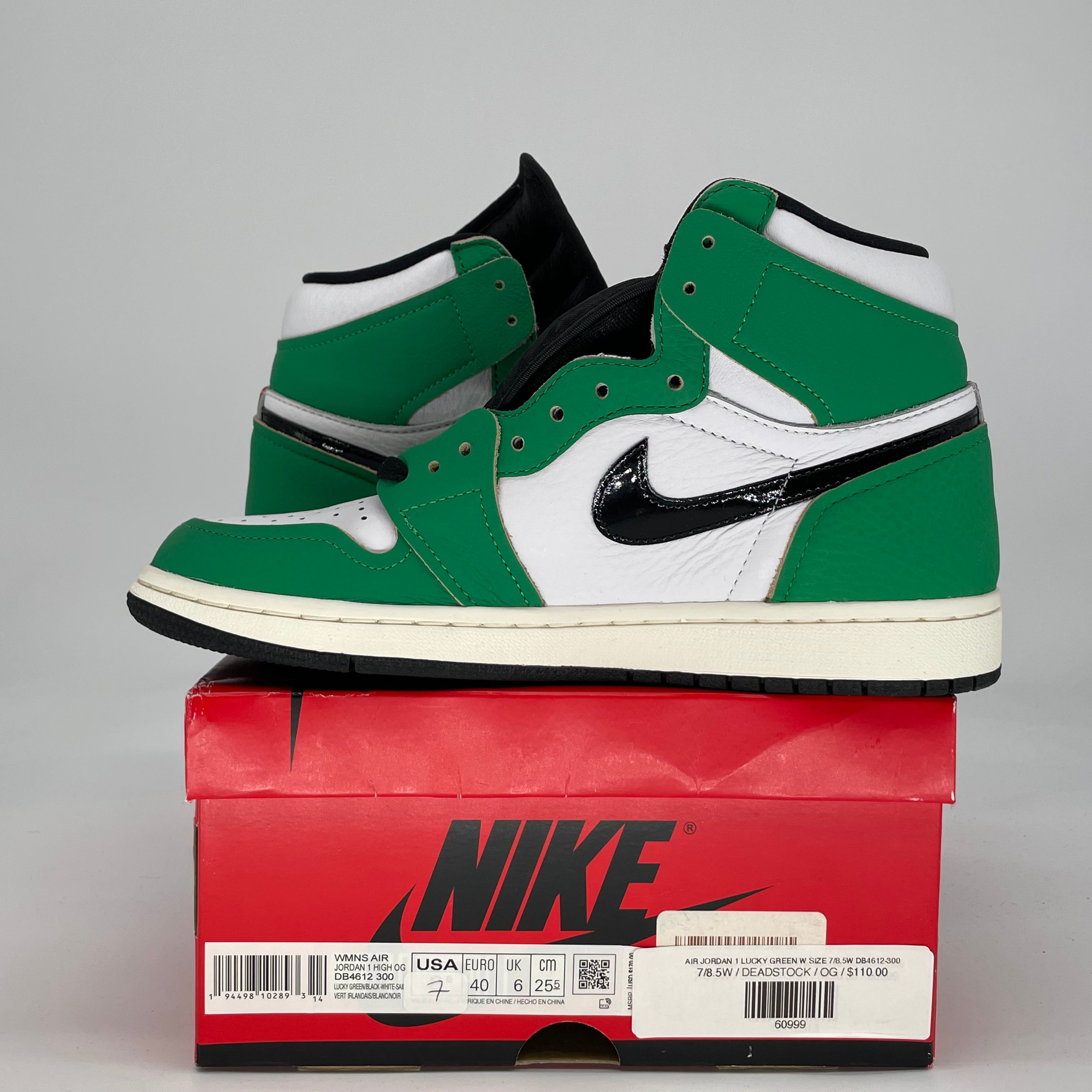 AIR JORDAN 1 LUCKY GREEN W SIZE 7/8.5W DB4612-300