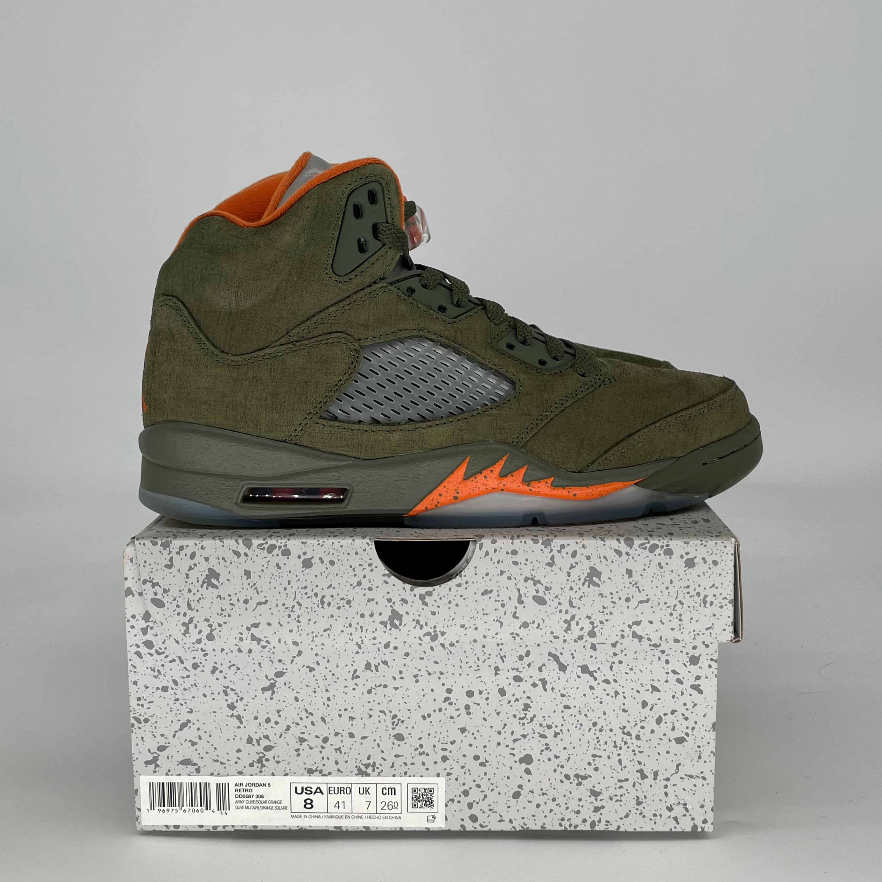 AIR JORDAN 5 OLIVE DD0587-308 SIZE 8/9.5W