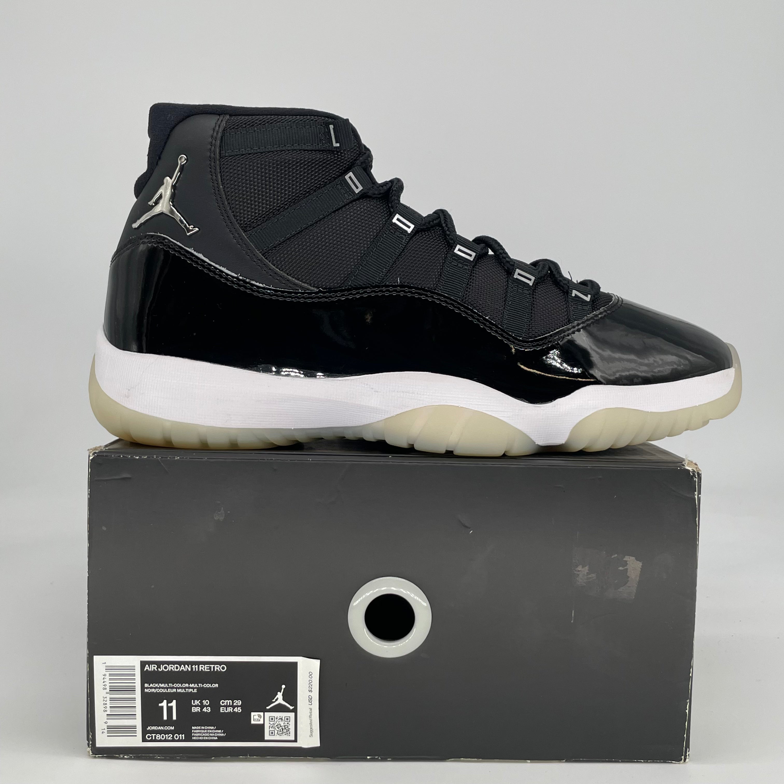 AIR JORDAN 11 JUBILEE 25TH ANNIVERSARY CT8012-011 SIZE 11/12.5W