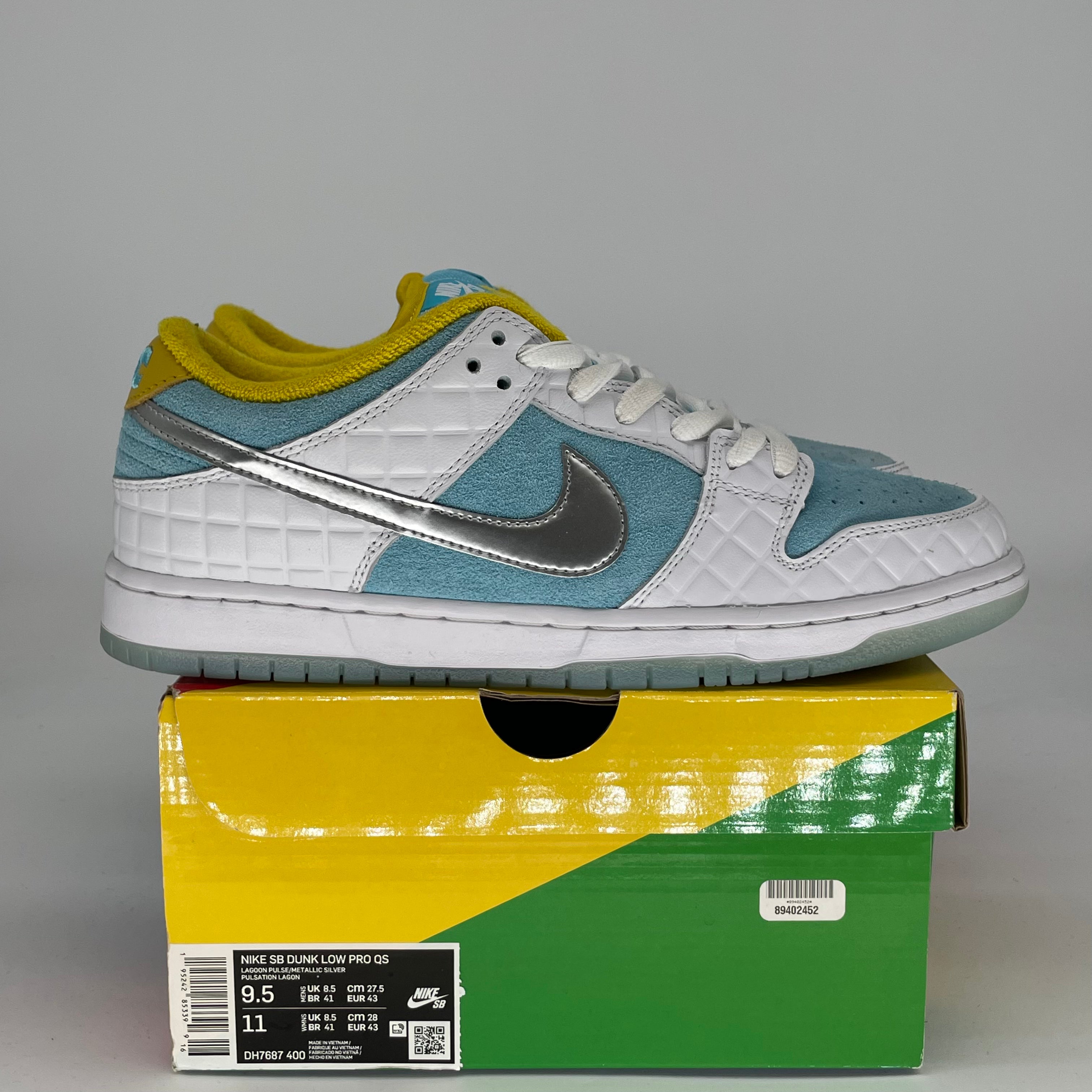 NIKE SB DUNK LOW FTC LAGOON PULSE DH7687-400 SIZE 9.5/11W