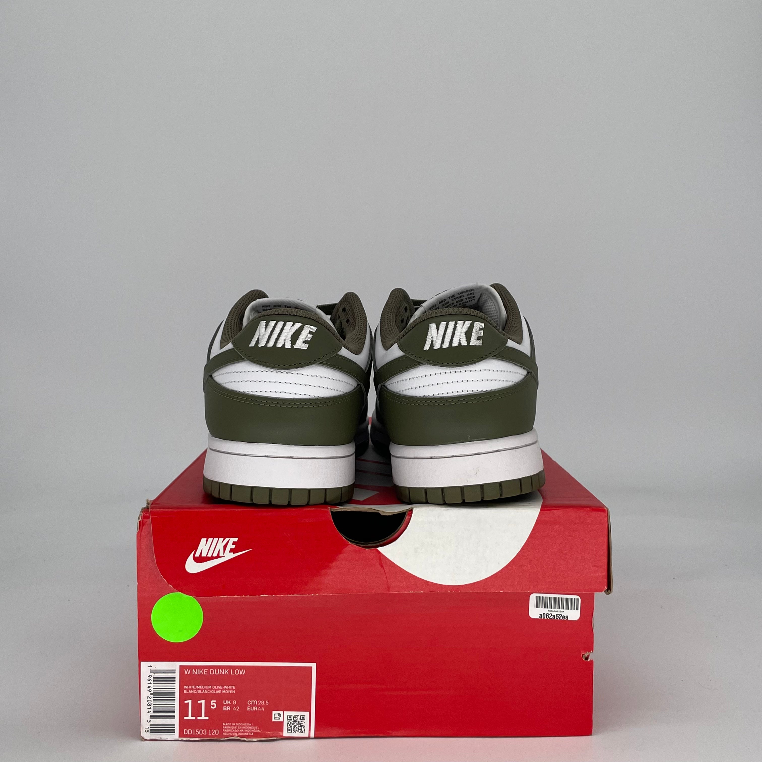 NIKE DUNK LOW MEDIUM OLIVE W DD1503-120 SIZE 10/11.5W