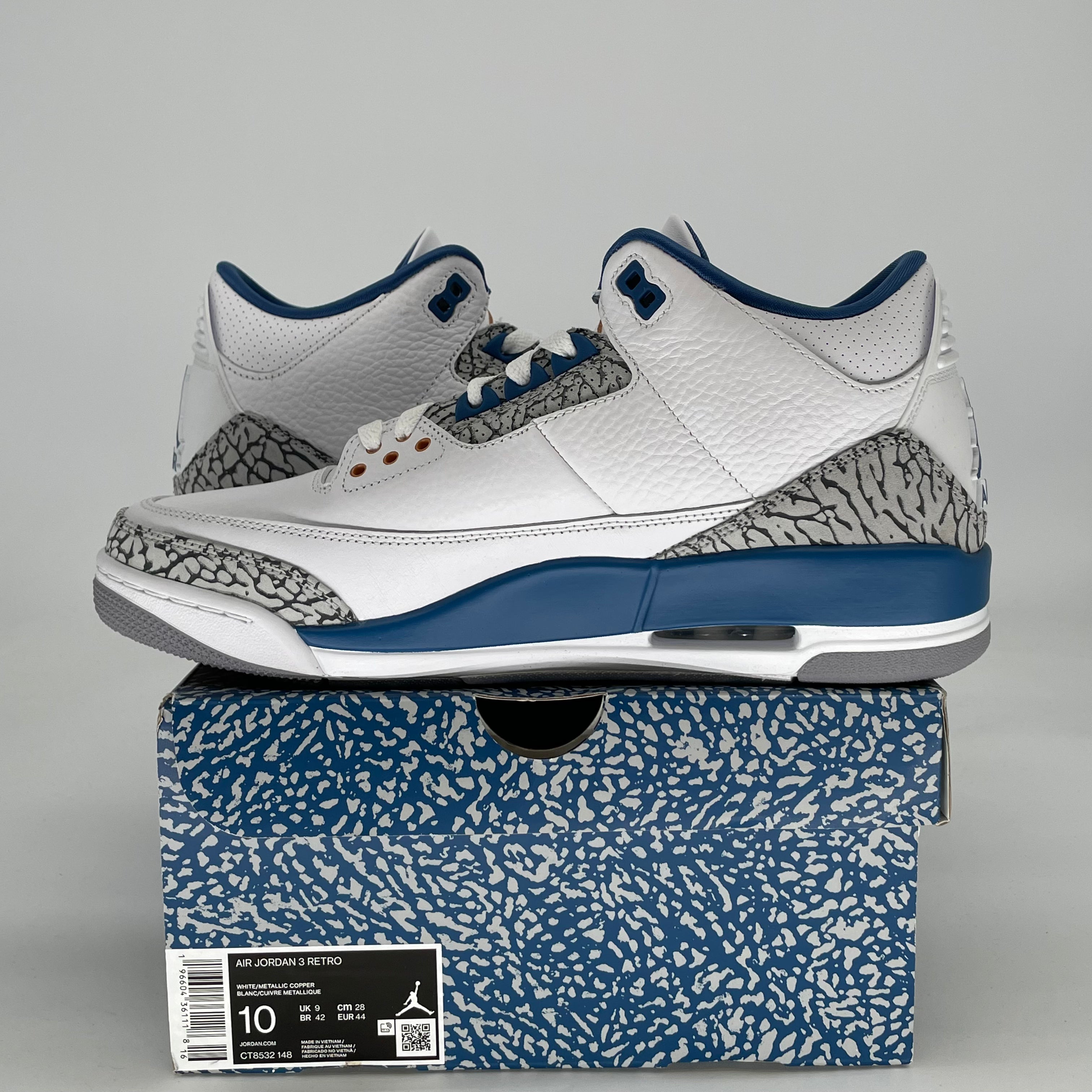 AIR JORDAN 3 WIZARDS CT8532-148 SIZE 10/11.5W