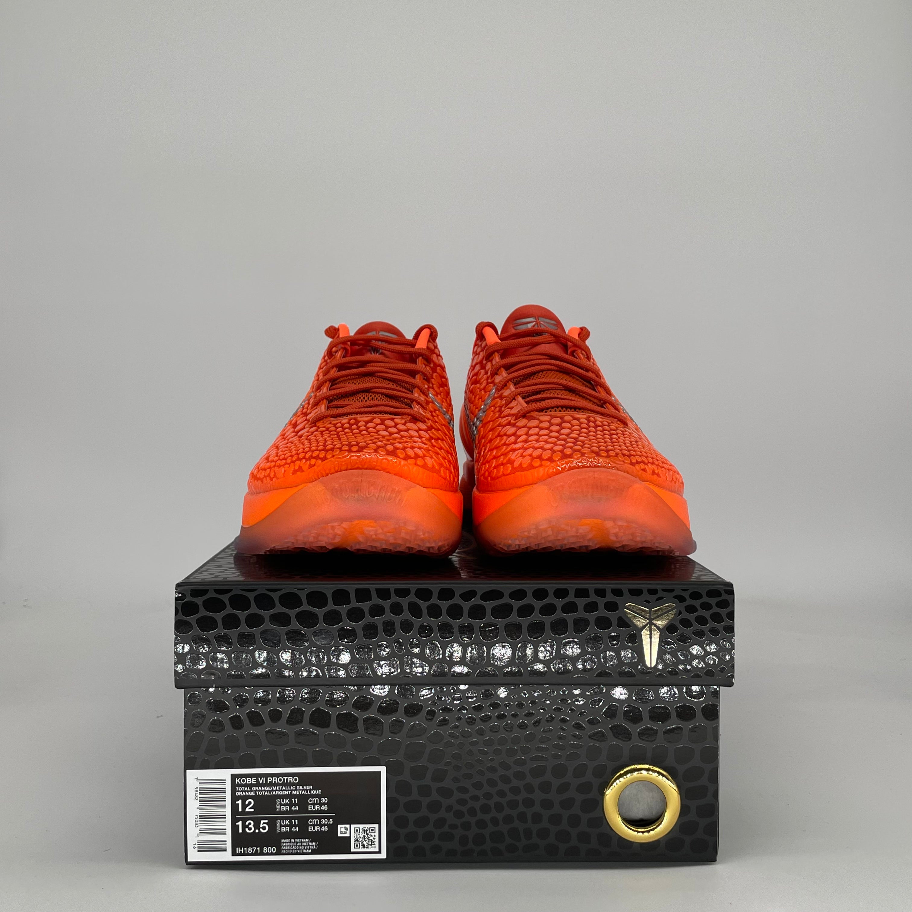 NIKE KOBE 6 PROTRO TOTAL ORANGE IH1871-800 SIZE 12/13.5W