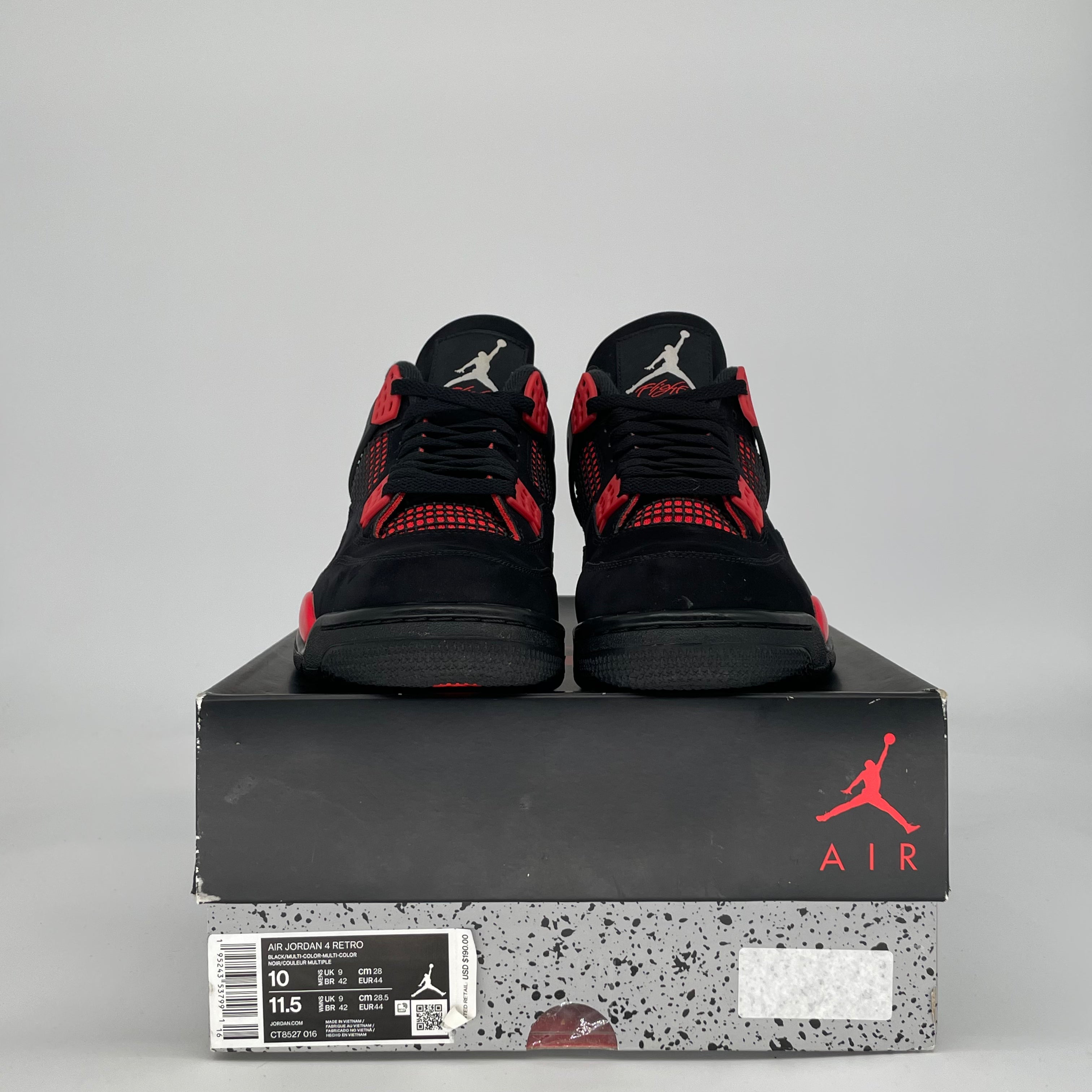 AIR JORDAN 4 RED THUNDER CT8527-016 SIZE 10/11.5W